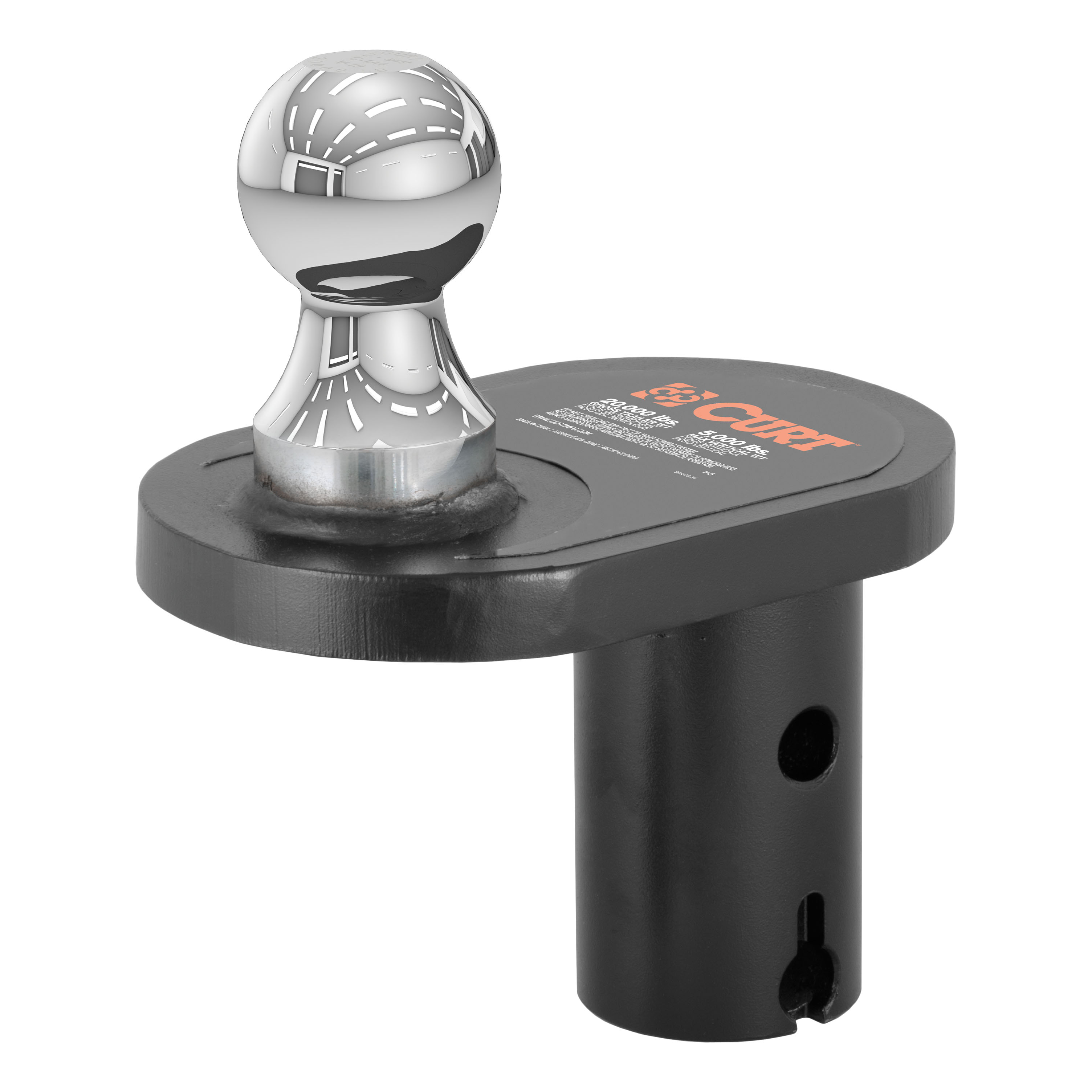 CURT 60602 - Double Lock 2-5/16" Offset Gooseneck Ball (4" Rearward Offset)