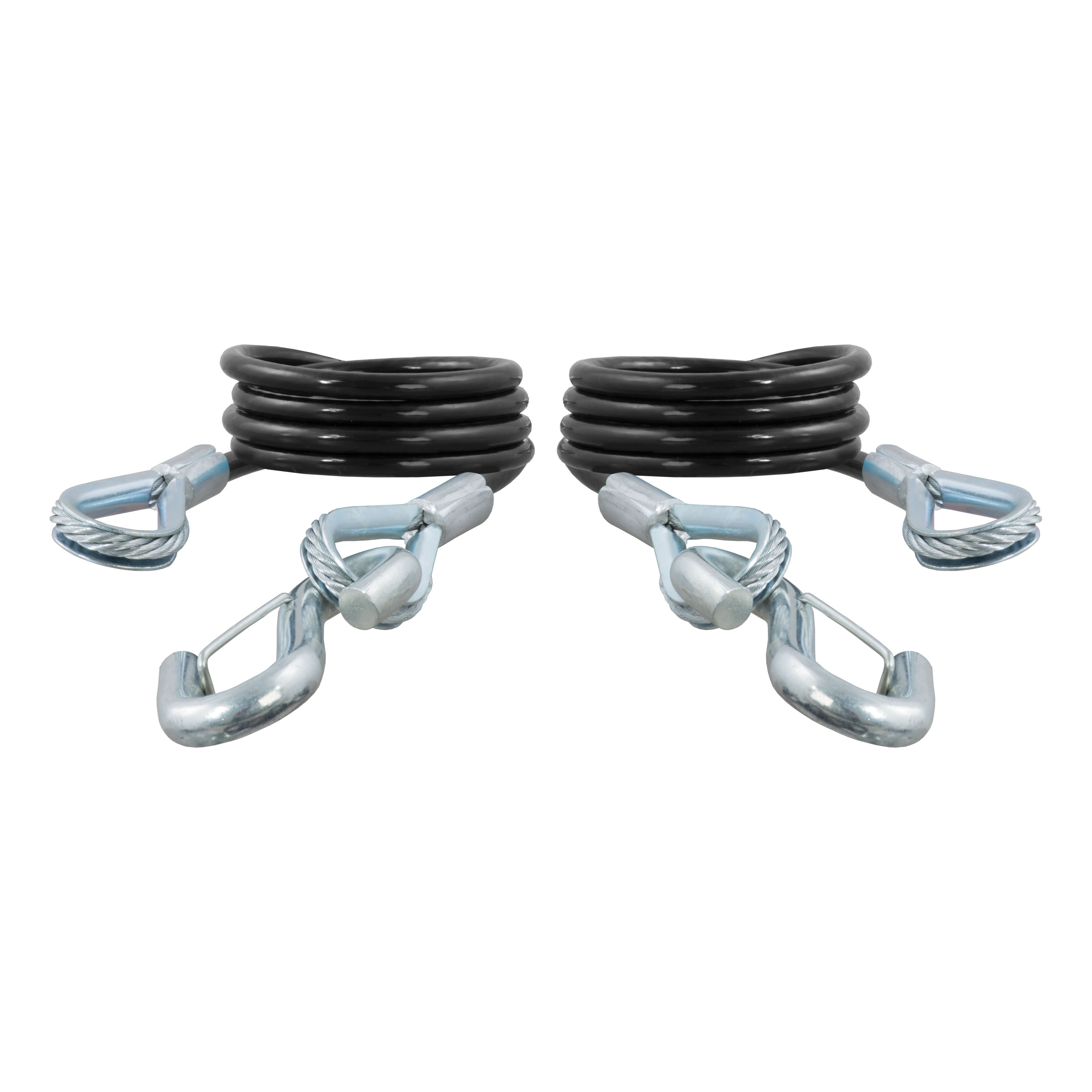 CURT 80136 - 43-7/8" Safety Cables with 2 Snap Hooks (3,500 lbs, Vinyl-Coated, 2-Pack) CURT 80136 - 43-7/8" Safety Cables with 2 Snap Hooks (3,500 lbs, Vinyl-Coated, 2-Pack)