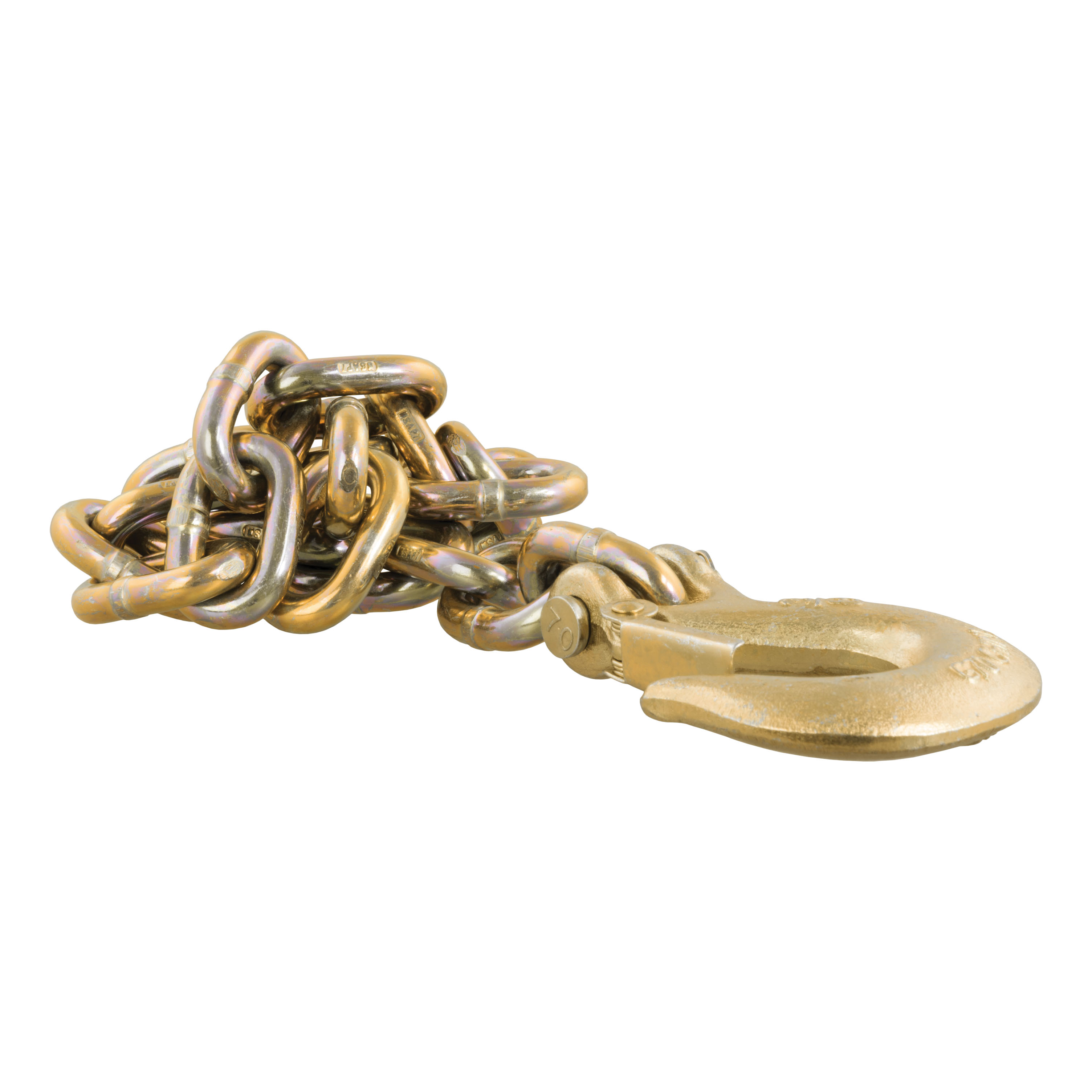 CURT 80316 - 35" Safety Chain with 1 Clevis Hook (24,000 lbs, Yellow Zinc)