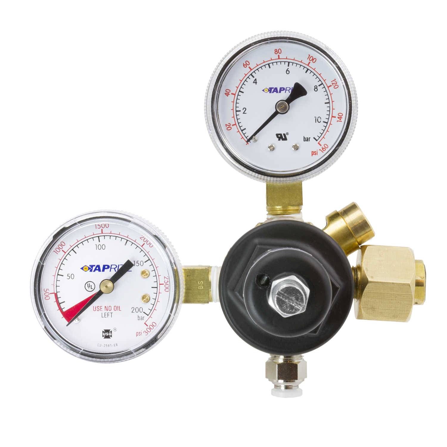 Dedenbear ABR - CO2 BOTTLE REGULATOR ONLY, ADJUSTABLE, DUAL GAUGES Dedenbear ABR - CO2 BOTTLE REGULATOR ONLY, ADJUSTABLE, DUAL GAUGES