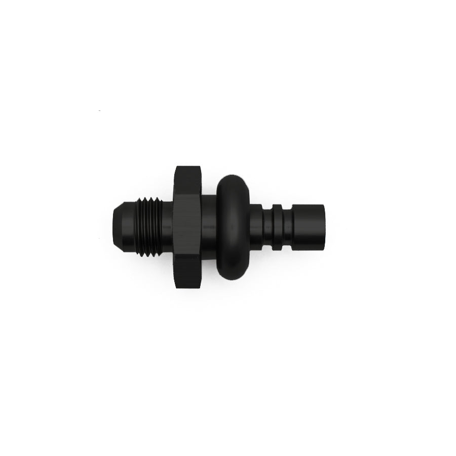 Deatschwerks 6-02-0105-B - 6AN Male Flare to 3/8in Ford Male EFI Quick Connect Adapter - Anodized Matte Black Deatschwerks 6-02-0105-B - 6AN Male Flare to 3/8in Ford Male EFI Quick Connect Adapter - Anodized Matte Black
