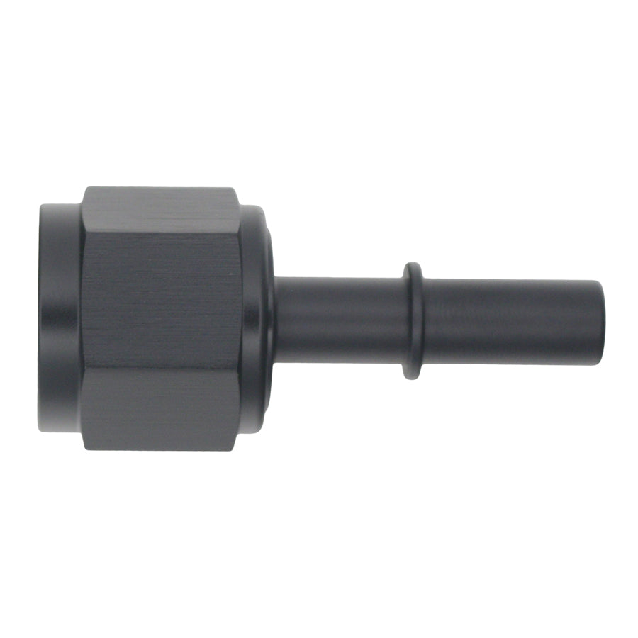 Deatschwerks 6-02-0135-B - 10AN Female Flare Swivel to 3/8in Male EFI Quick Disconnect - Anodized Matte Black