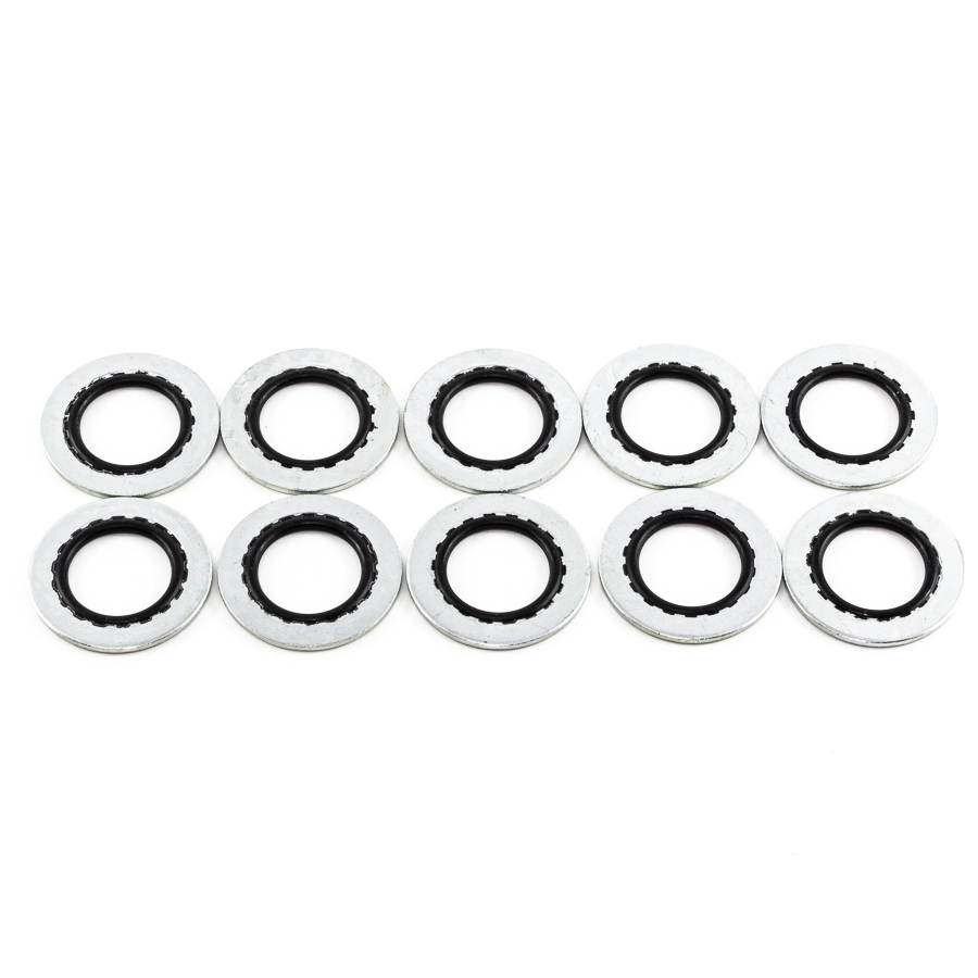 Deatschwerks 6-02-0335 - 10AN Rubber and Metal Crush Washer (Pack Of 10)