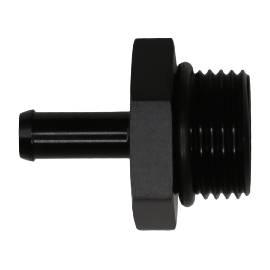 Deatschwerks 6-02-0513-B - 10AN ORB Male to 5/16in Male Barb Fitting - Anodized Matte Black