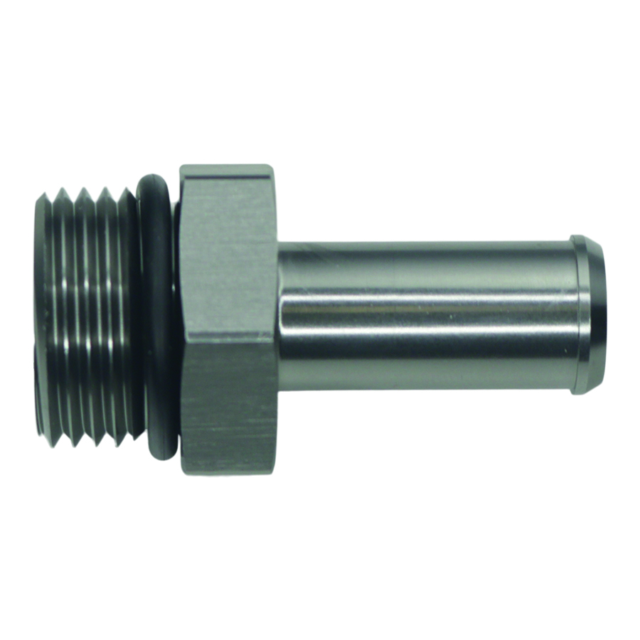Deatschwerks 6-02-0515 - 10AN ORB Male to 1/2in Male Barb Fitting - Anodized DW Titanium