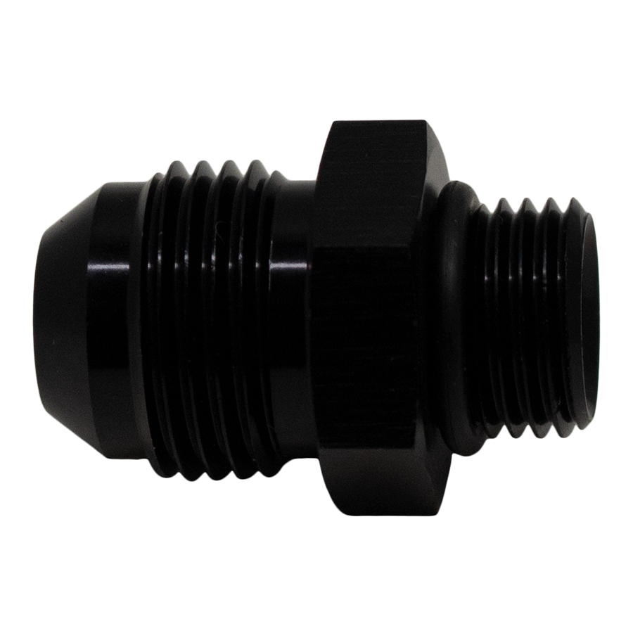 Deatschwerks 6-02-0405-B - 6AN ORB Male to 8AN Male Flare Adapter (Incl O-Ring) - Anodized Matte Black