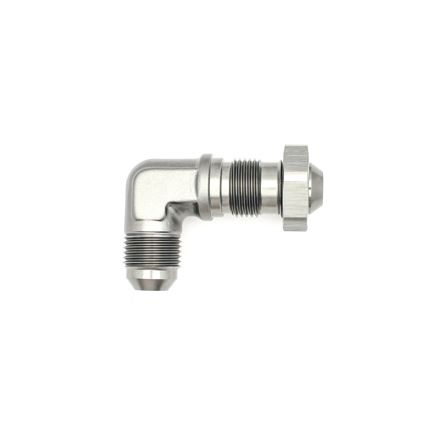 Deatschwerks 6-02-0711 - 8AN Male Flare To 8AN Male Flare Bulkhead Adapter 90-Degree (Incl. Nut) Deatschwerks 6-02-0711 - 8AN Male Flare To 8AN Male Flare Bulkhead Adapter 90-Degree (Incl. Nut)