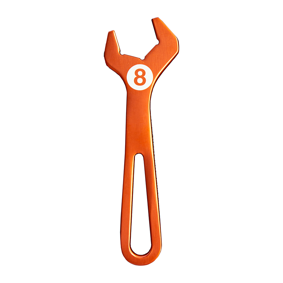 Deatschwerks 6-02-1003 - 8AN T6061 Aluminum Hose End Wrench (orange anodized)