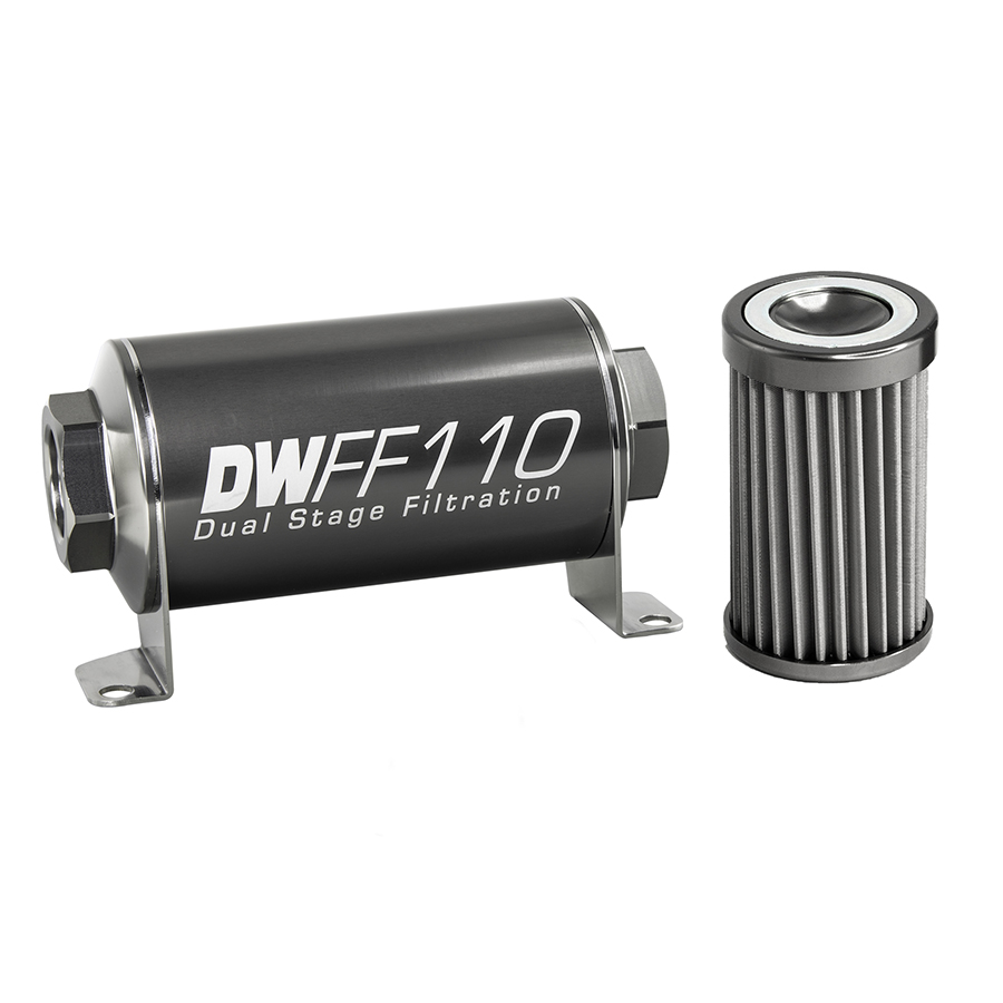Deatschwerks 8-03-110-040K - Stainless Steel 8AN 40 Micron Universal Inline Fuel Filter Housing Kit (110mm) Deatschwerks 8-03-110-040K - Stainless Steel 8AN 40 Micron Universal Inline Fuel Filter Housing Kit (110mm)