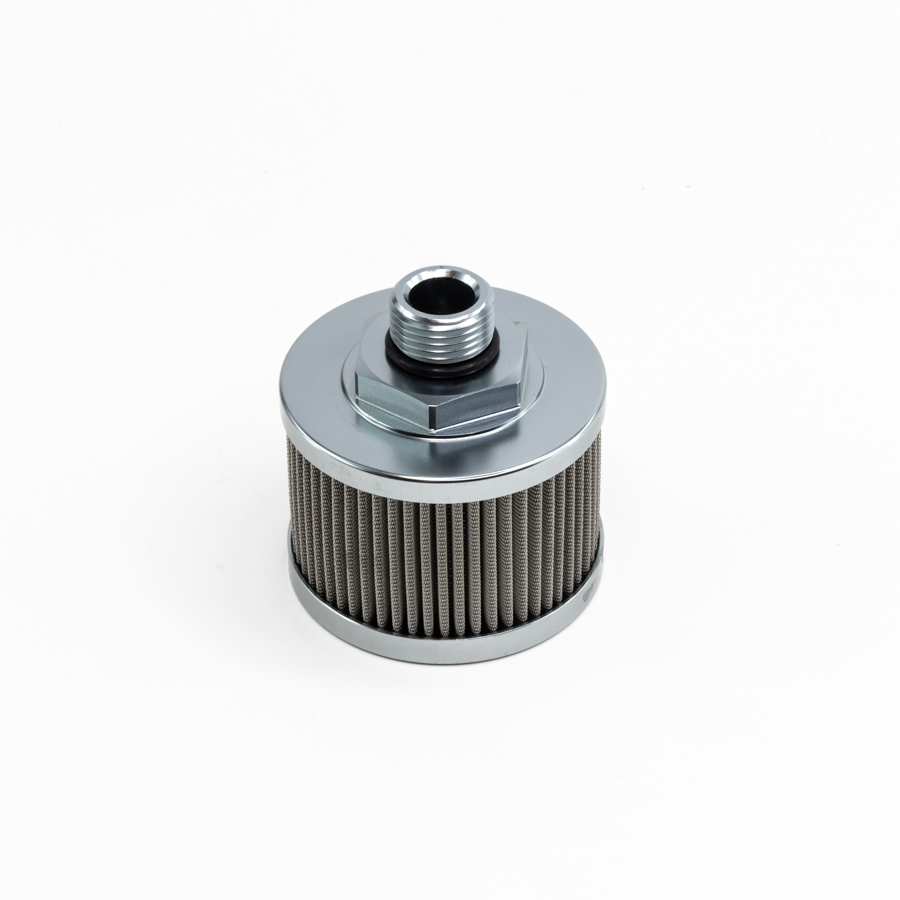 Deatschwerks 8-01-08100 - Stainless Steel 8AN 100 Micron Universal Fuel Pump Pre-Filter