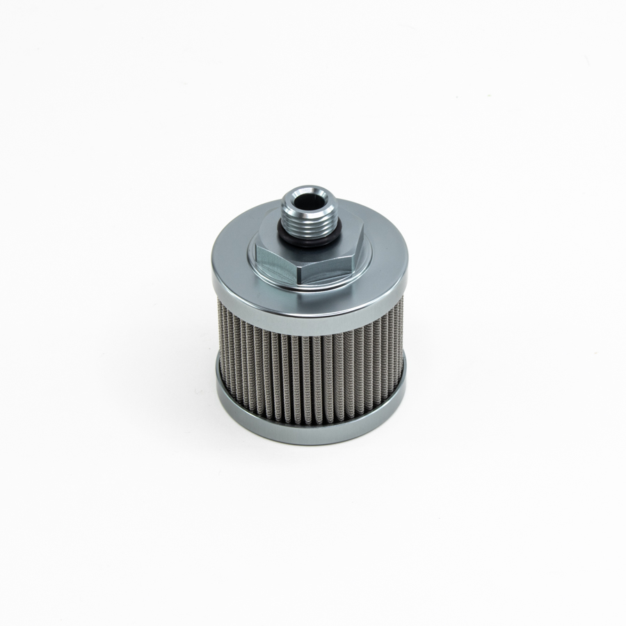 Deatschwerks 8-01-06100 - Stainless Steel 6AN 100 Micron Universal Fuel Pump Pre-Filter