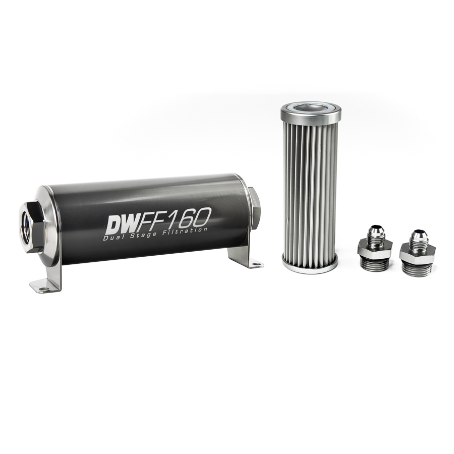 Deatschwerks 8-03-160-005K-6 - Stainless Steel 6AN 5 Micron Universal Inline Fuel Filter Housing Kit (160mm) Deatschwerks 8-03-160-005K-6 - Stainless Steel 6AN 5 Micron Universal Inline Fuel Filter Housing Kit (160mm)