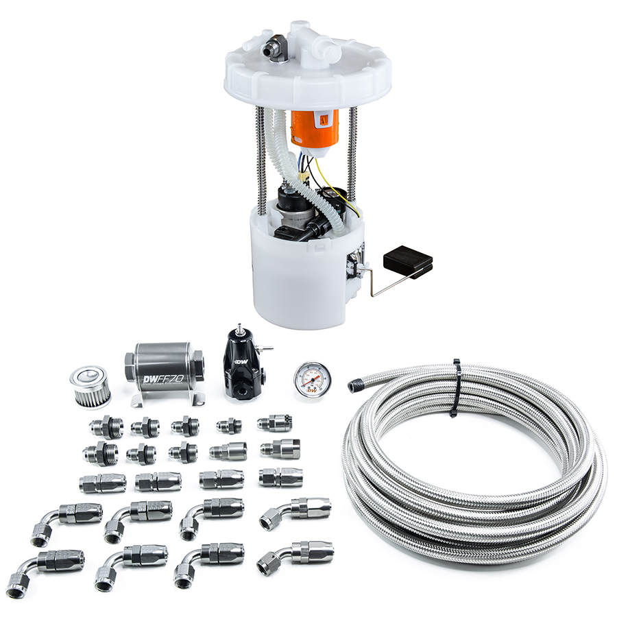Deatschwerks 9-401-607-7041 - 06-11 Honda Civic Si K20 DW400 Pump Module & Return Kit w/CPE Fuel Lines