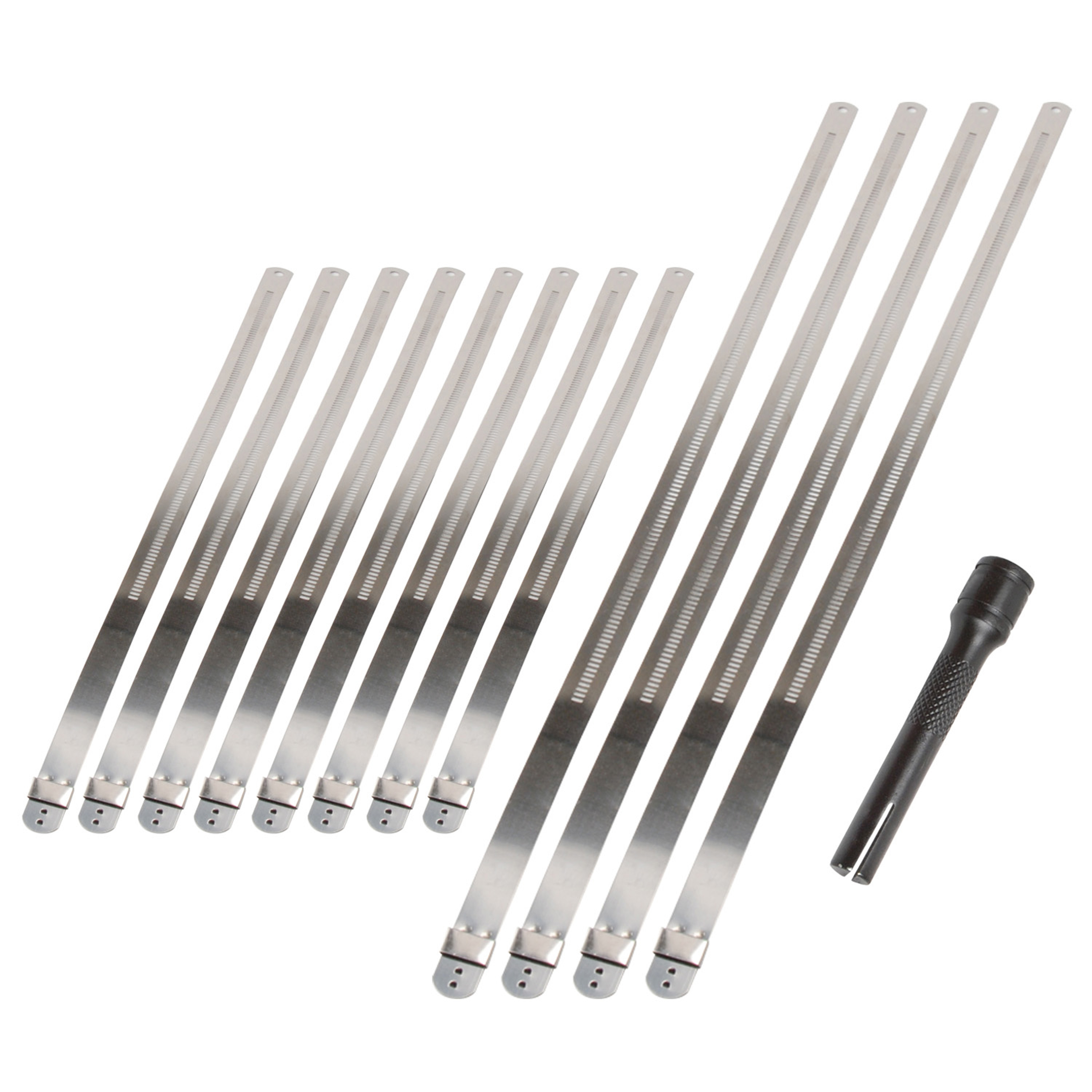 DEI 10219 - Stainless Steel Positive Locking Tie & Tool Kit - 8in (8 Pack) & 14in (4 Pack)