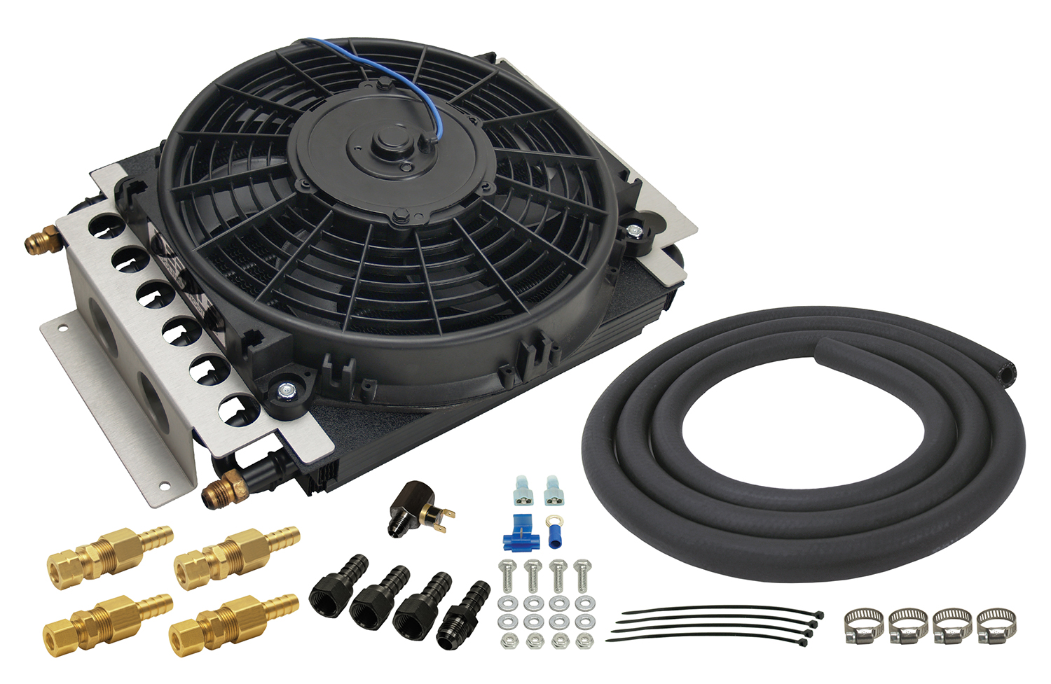 Derale 13900 - 16 Pass Electra-Cool Remote Transmission Cooler Kit, -6AN Inlets