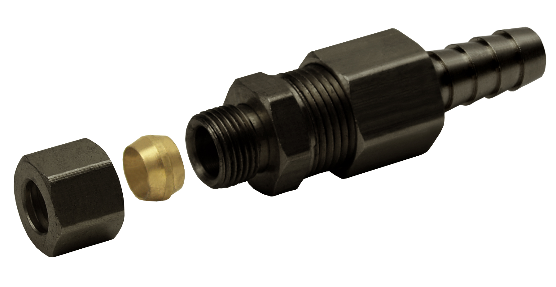 Derale 13031 - Universal 5/16" Transmission Cooler Line to 3/8" Hose Barb Compression Fitting