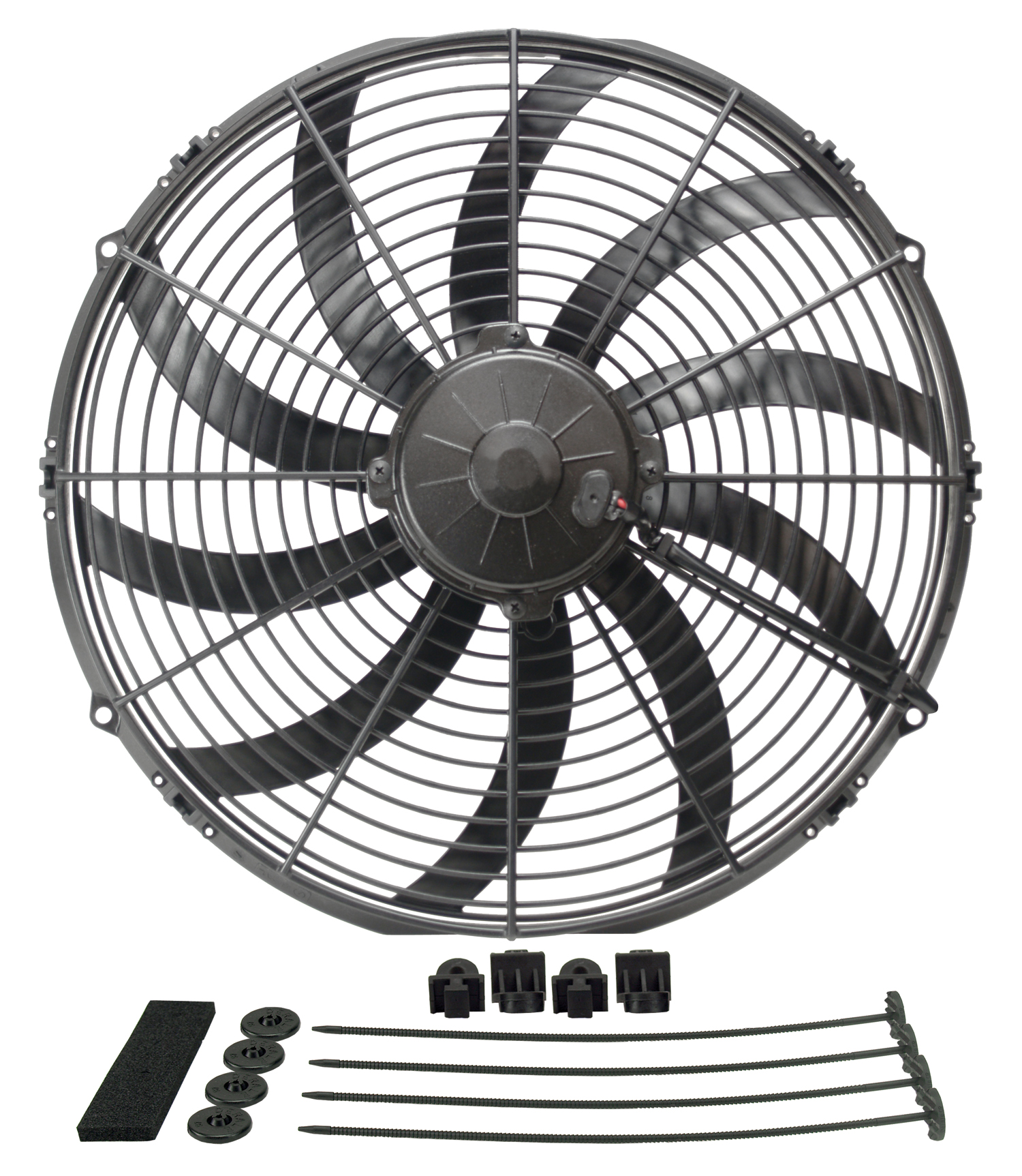 Derale 16116 - 16" High Output Curved Blade Electric Puller Fan