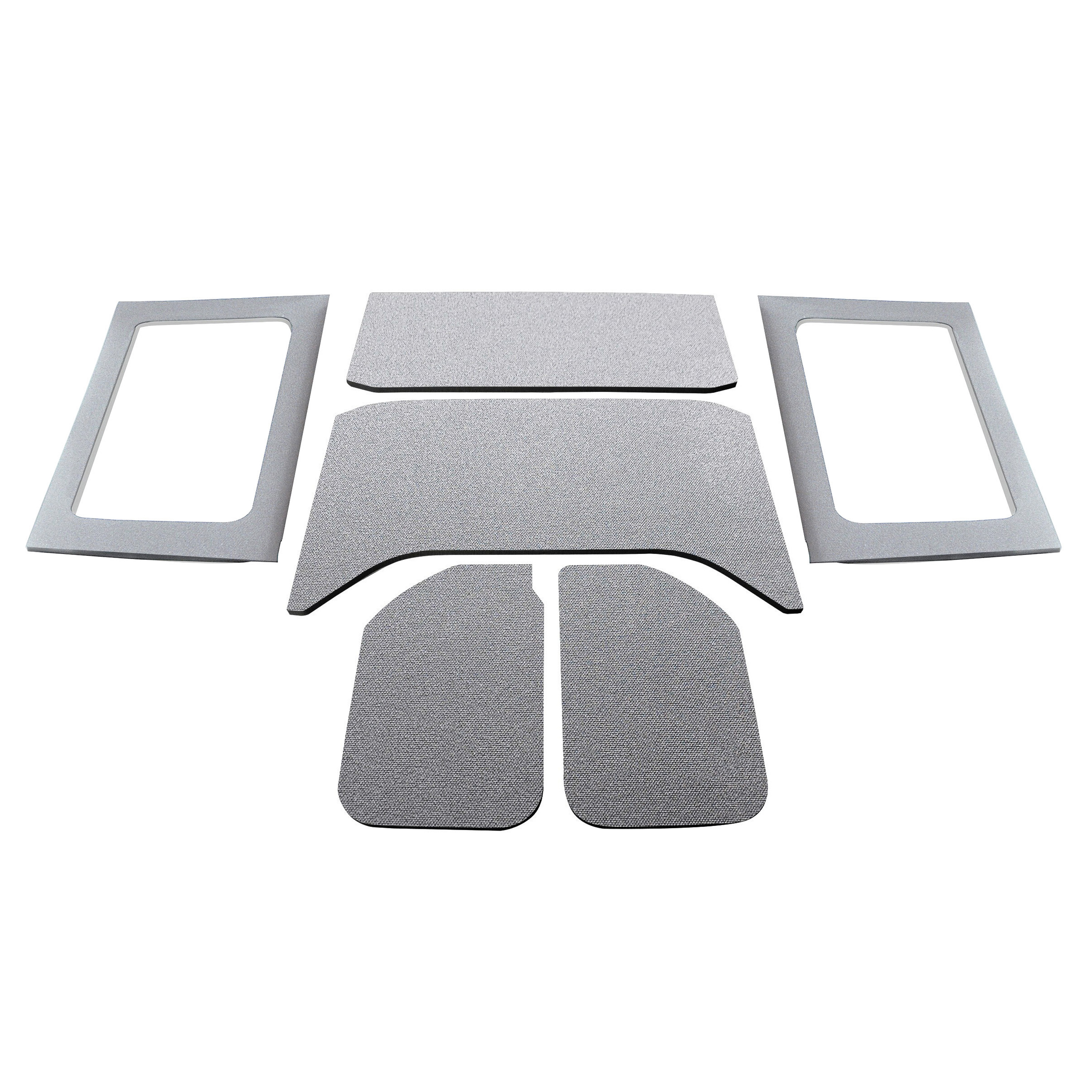 DEI 50291 - 11-18 Jeep Wrangler JK 4-Door Boom Mat Complete Headliner Kit - 6 Piece - Gray