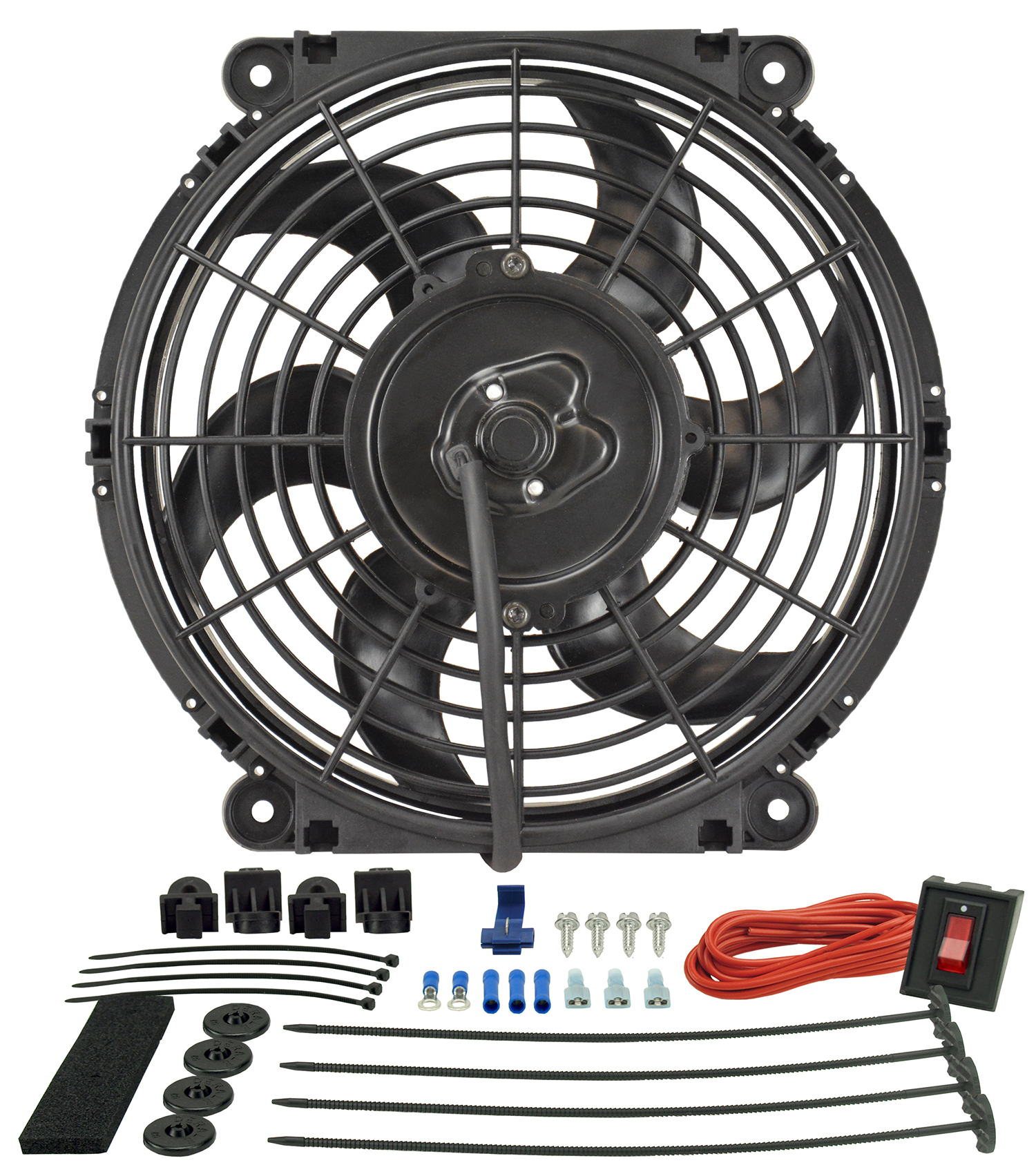 Derale 16510 - 10" Tornado Electric Puller Fan, Premium Mounting Kit