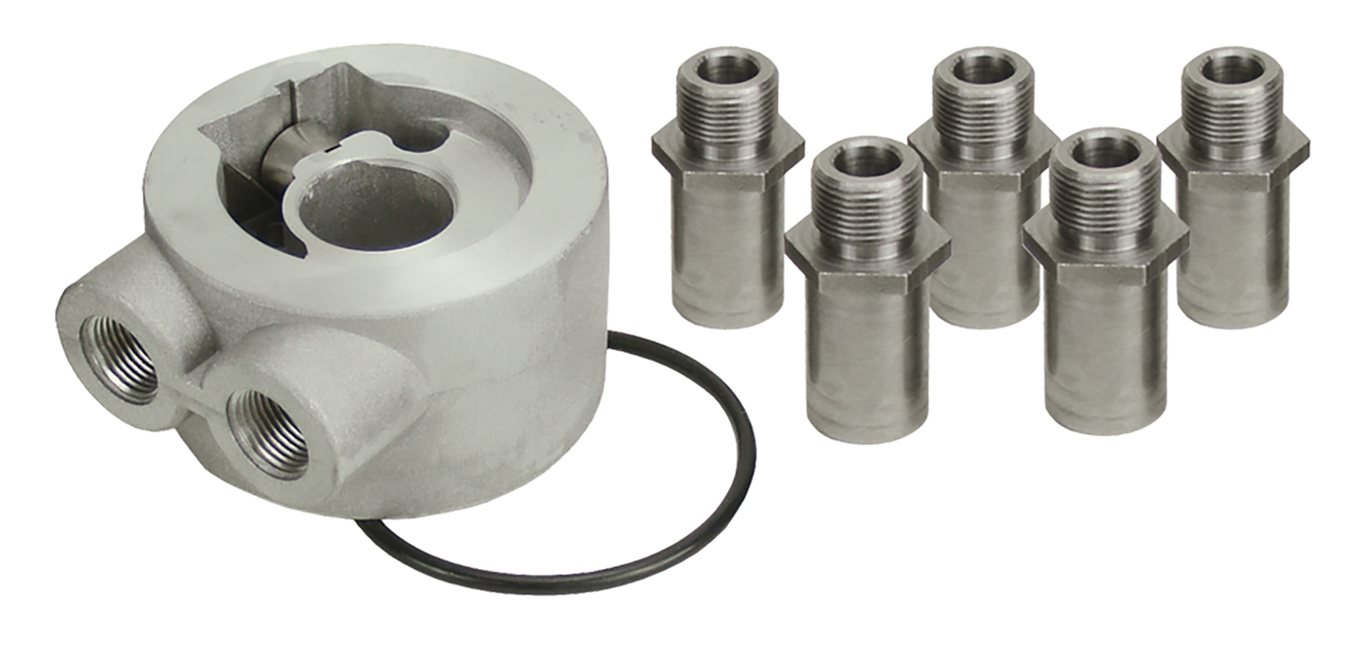 Derale 25702 - Universal Thermostatic Sandwich Adapter with 3/8" NPT Ports