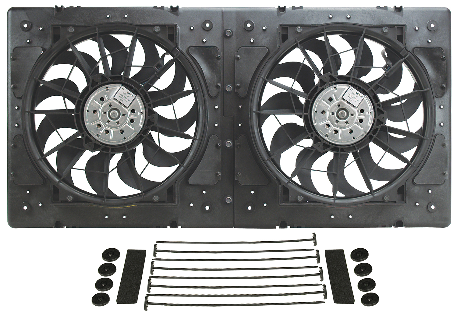 Derale 16934 - High Output Dual 12" Electric RAD Fan/Plastic Shroud Kit