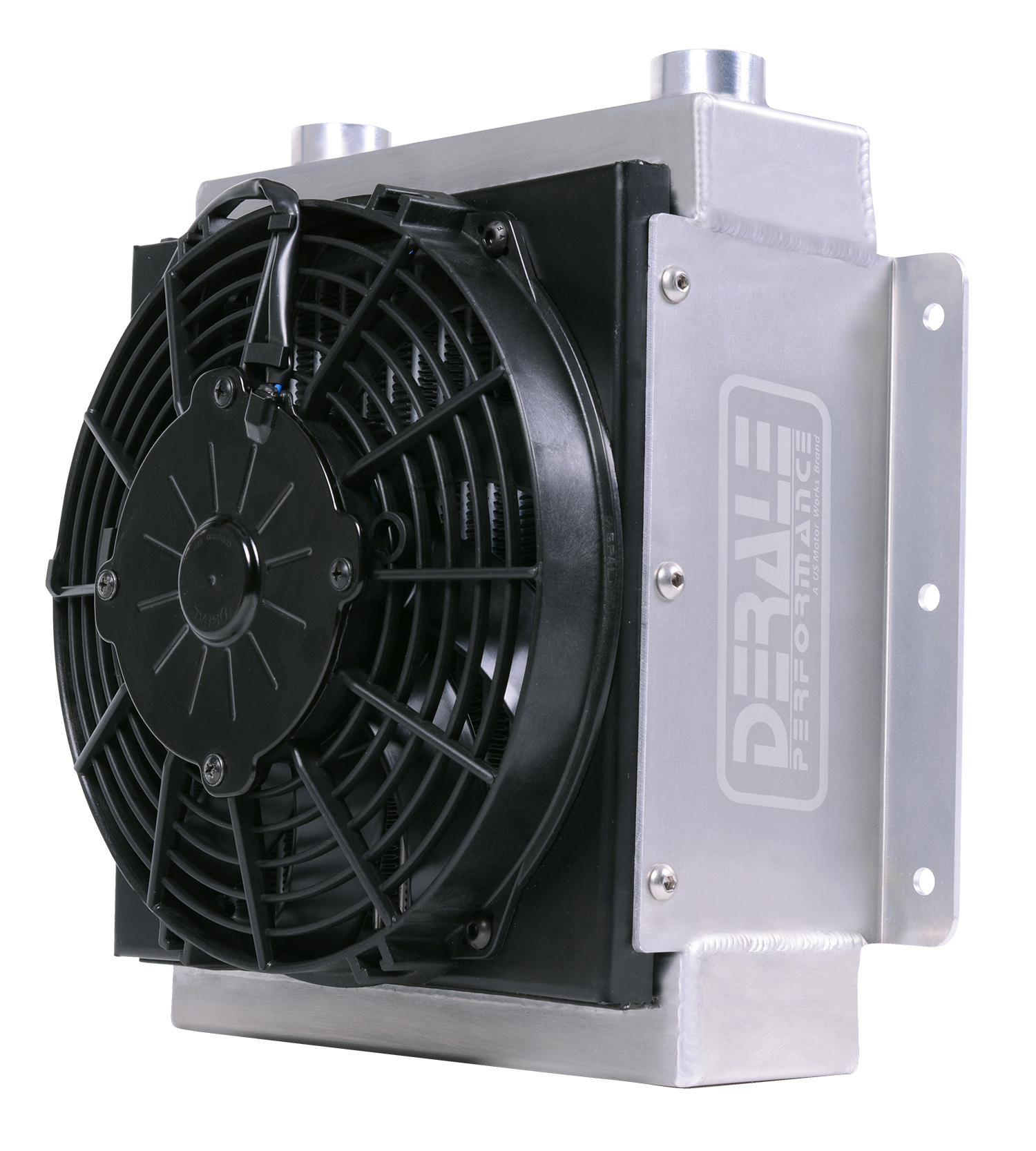 Derale 65860 - 18 Row Hi-Flow Racing Remote Fluid Cooler w/ Low Profile Fan, 7/8-14 UNF O-ring