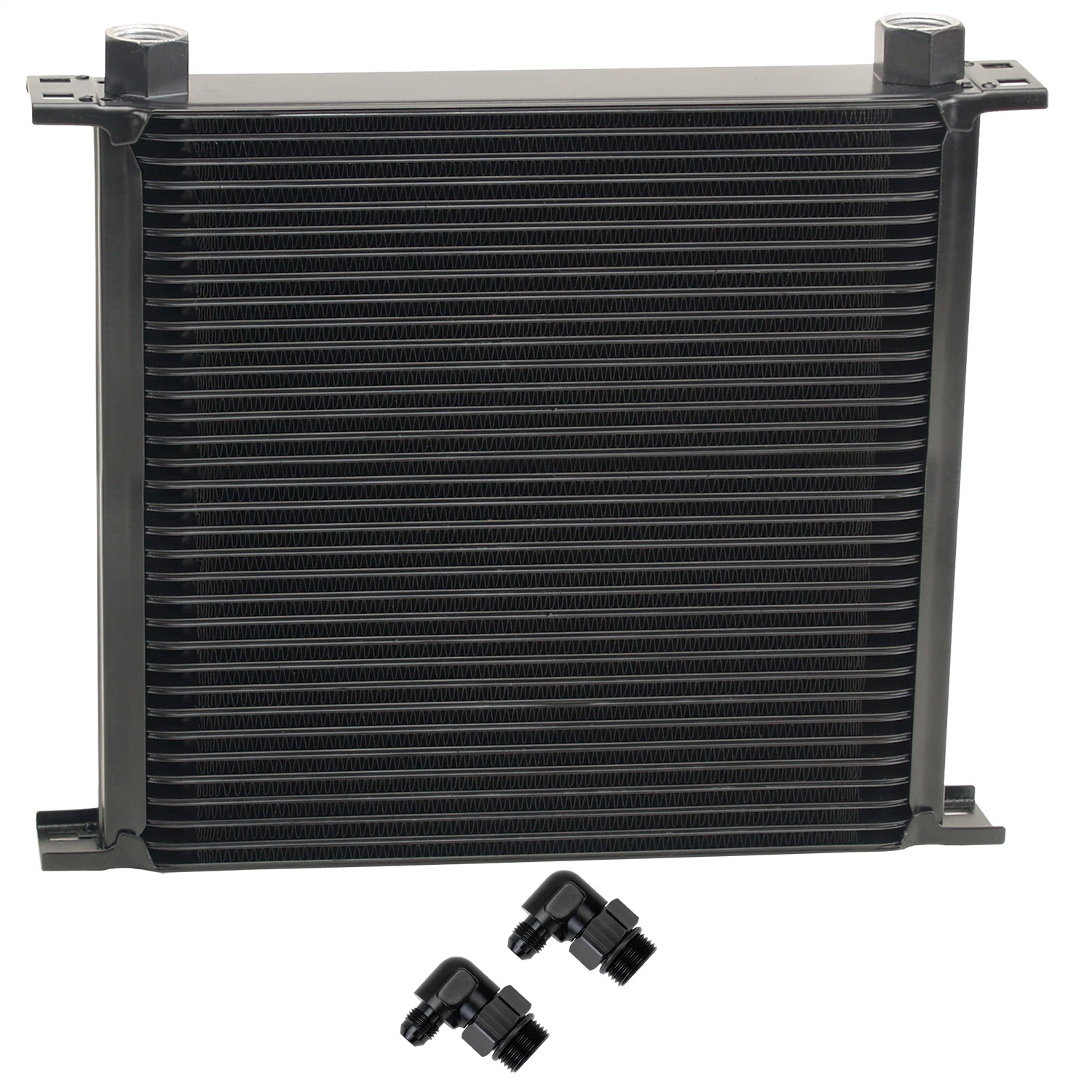 Derale 53486 - 34 Row Series 10000 Stack Plate Fluid Cooler, 90 degree swivel -6AN