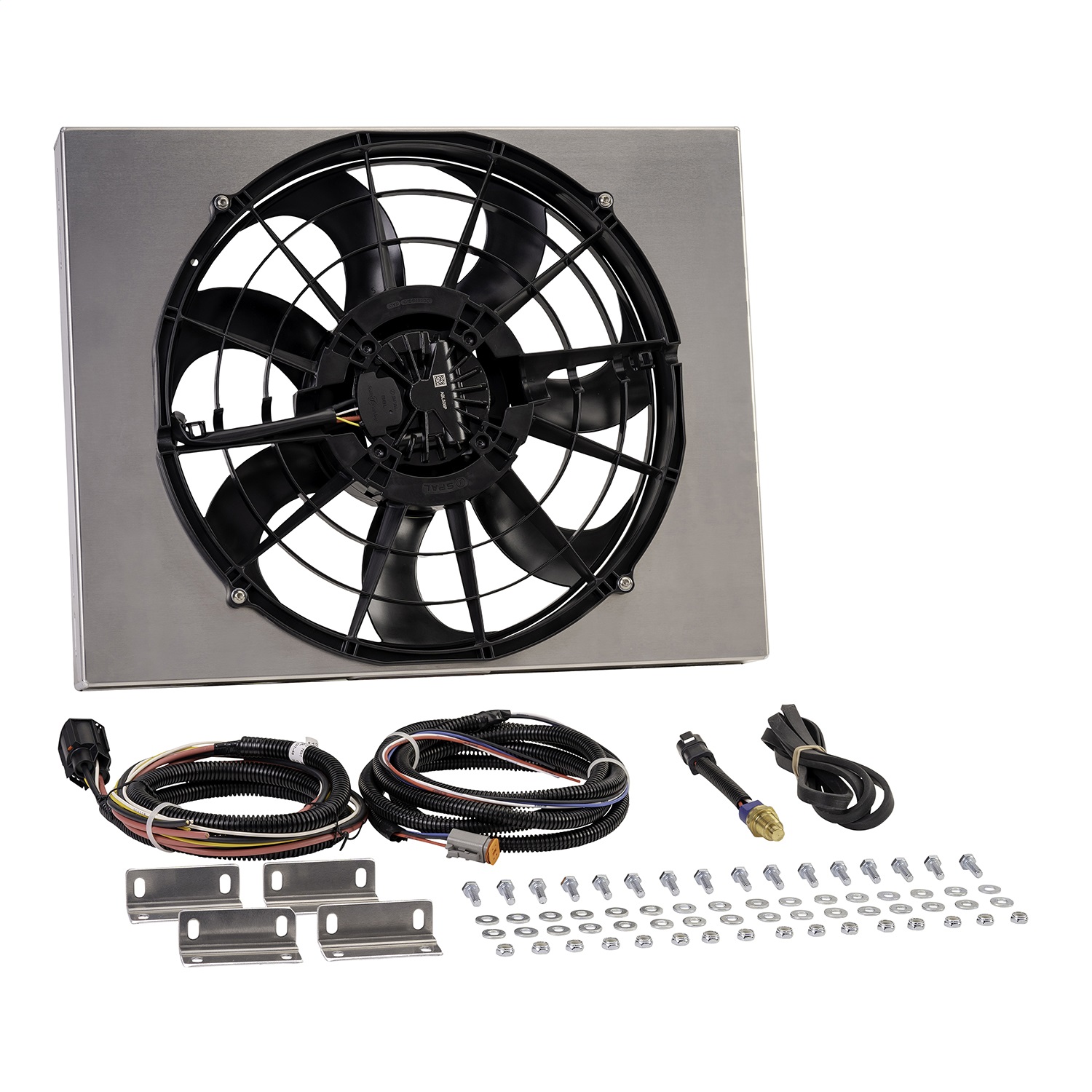 Derale 67922 - Powerpack - Brushless Single 17" RAD Fan/Alum Shroud Kit w/ PWM Controller