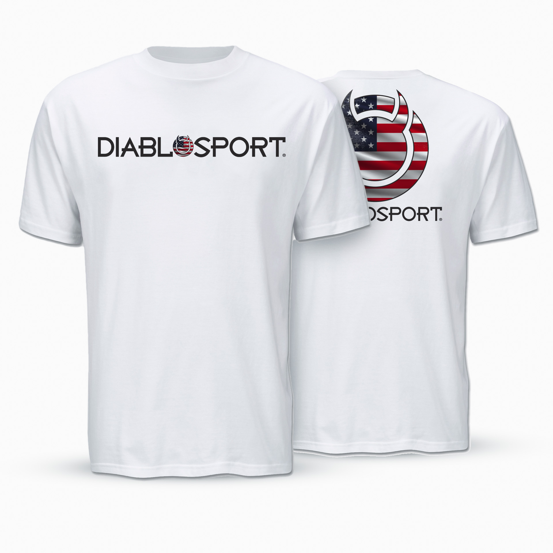 DiabloSport G1073 - USA Flag Shirt White L