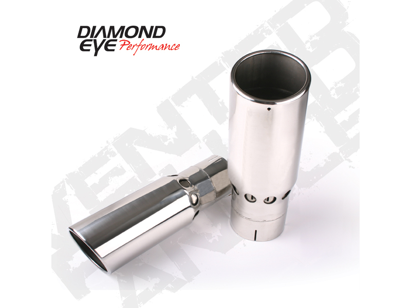 Diamond Eye 4516VRA - Exhaust Tip Vented Rolled Angle 5 Inch ID X 6 Inch OD X 16 Inch Long Tail Pipe Tips