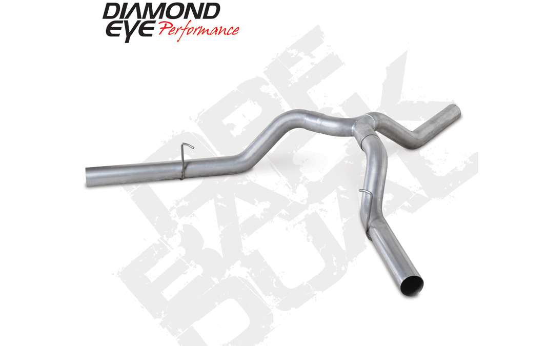Diamond Eye K4260A - DPF Back Exhaust For 2014 RAM 2500 6.7L 4 Dr Crew Short Box 4 Inch Dual Split Rear Aluminized