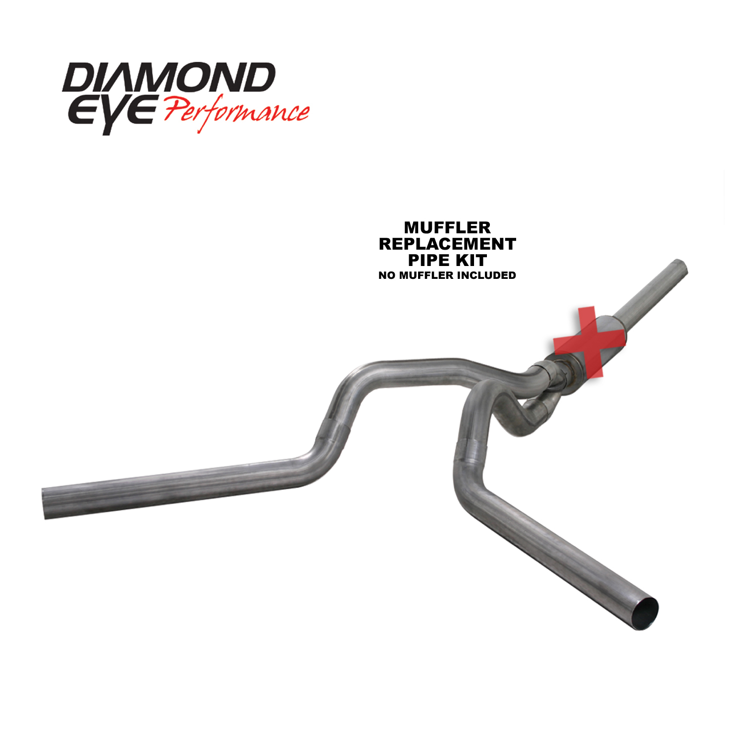 Diamond Eye K4236S-RP - Cat Back Exhaust System Single In/Dual Out 04.5-07.5 Dodge RAM 2500/3500 4 inch No Muffler409 Stainless