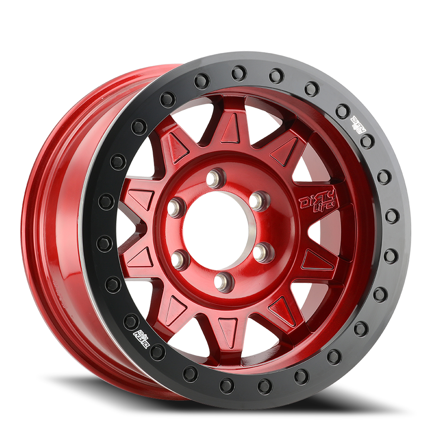 Dirty Life 9302-7983R14 - Race Wheels Roadkill Race 9302 Gloss Crimson Candy Red 17X9 6-139.7 -14Mm 106Mm