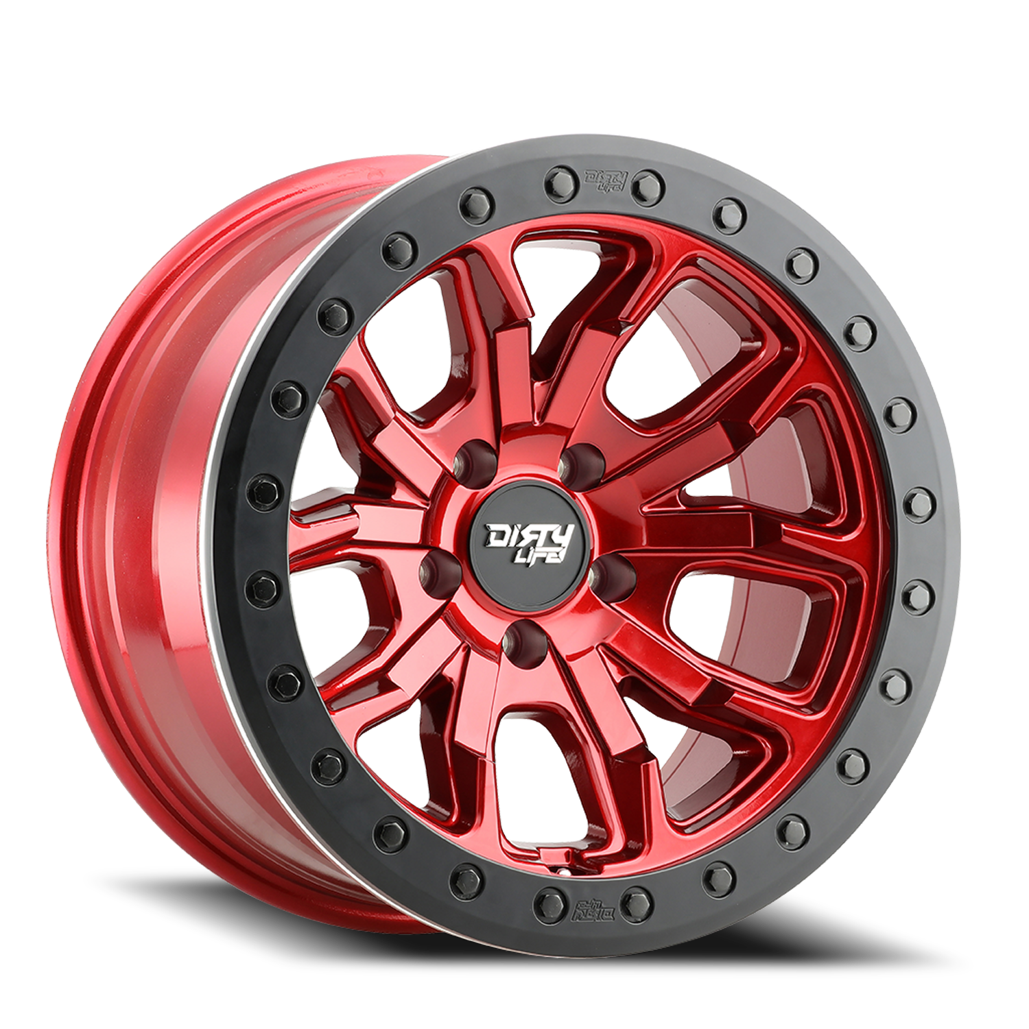 Dirty Life 9303-7983R12 - Race Wheels DT-1 9303 Crimson Candy Red 17X9 6-139.7 -12Mm 106Mm