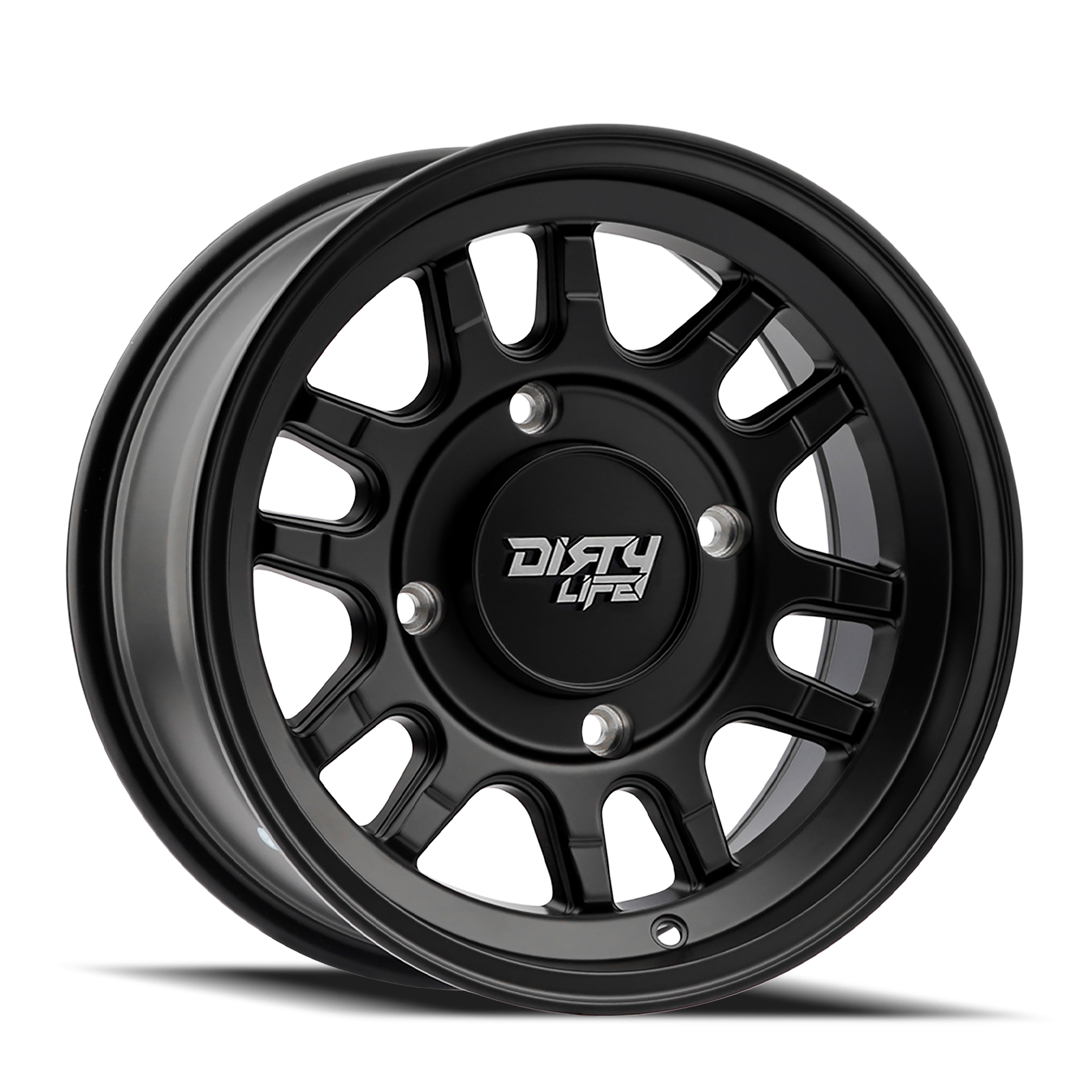 Dirty Life 9310S-4799MB - 9310s Canyon Sport SXS 14x7 / BLANK BP / 13mm Offset / 106.25mm Hub Matte Black Wheel