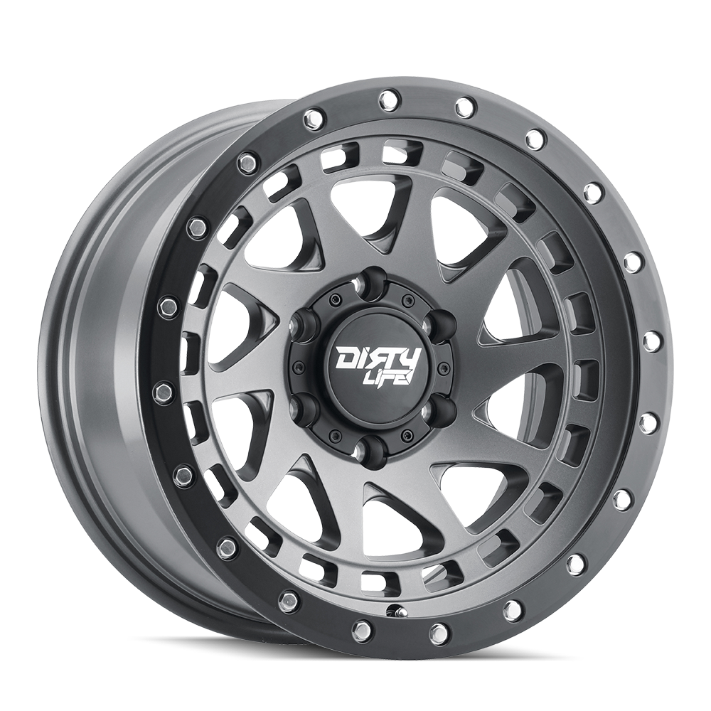 Dirty Life 9311-7983MGT12 - Race Wheels Enigma Pro 9311 Satin Graphite 17X9 6-139.7 -12Mm 106Mm