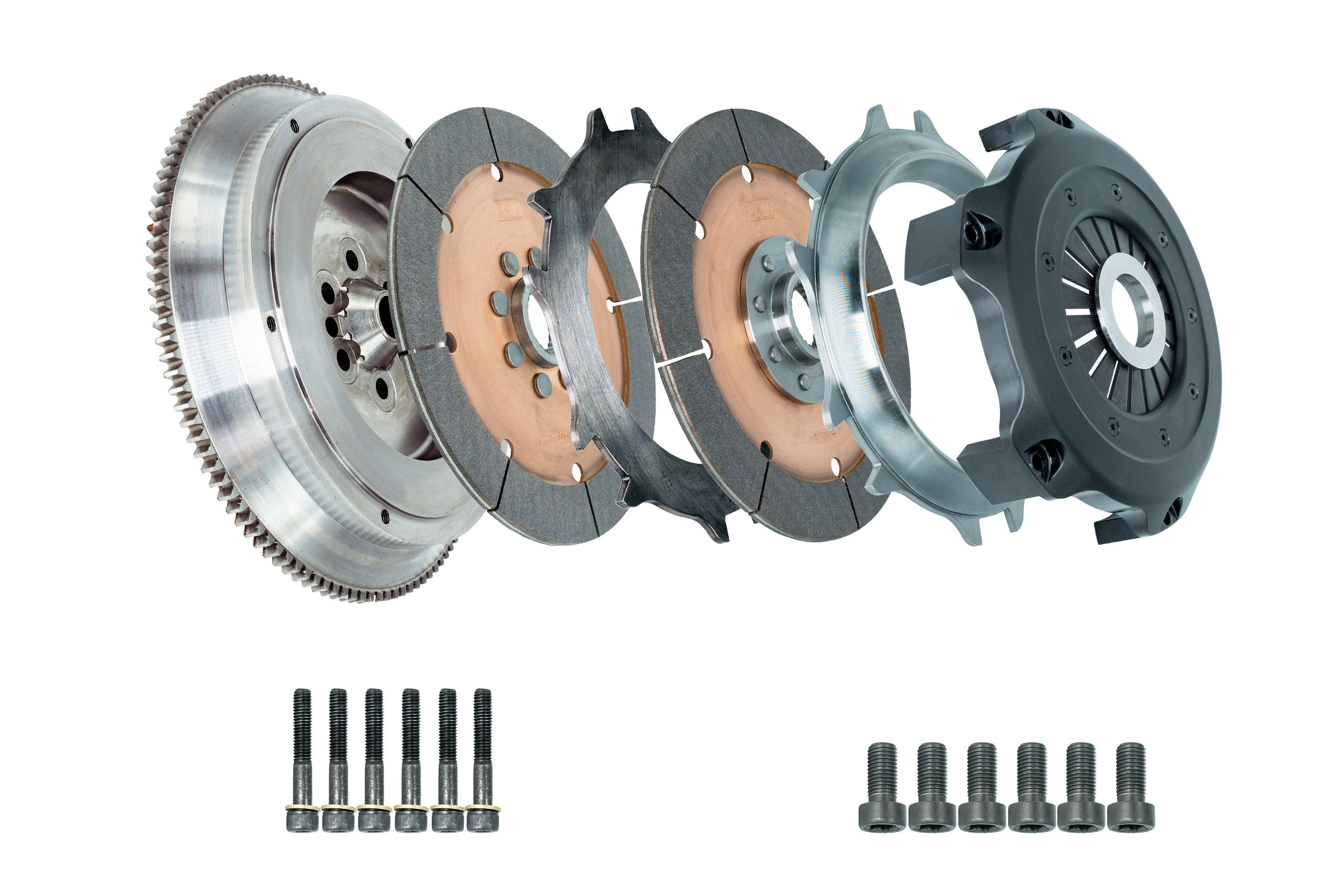 DKM Clutch MS-004-040 - 99-03 Audi A3 S3 Quattro MS Organic Twin Disc Clutch Kit w/Flywheel (660 ft/lbs Torque)
