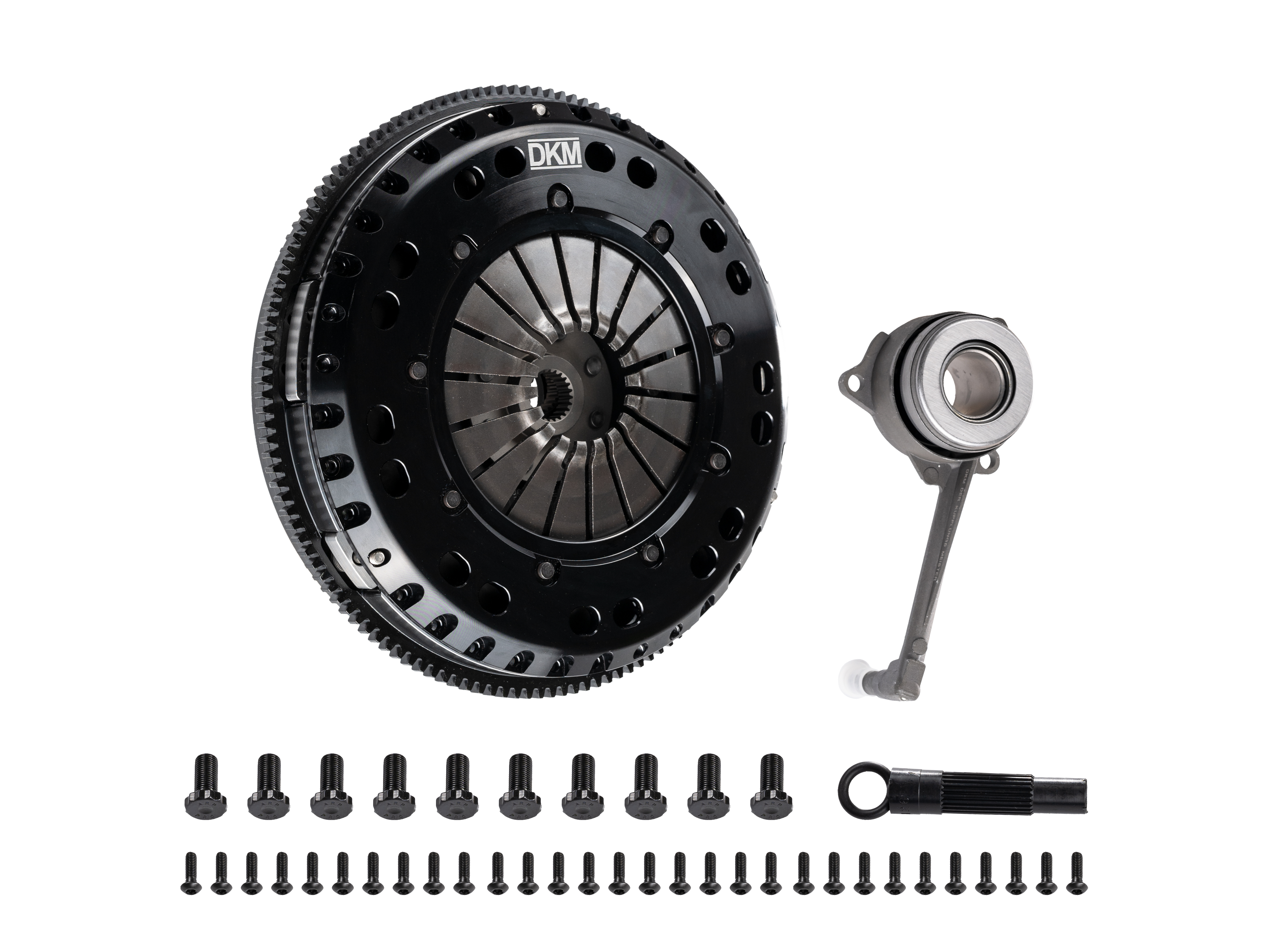 DKM Clutch MS-034-060 - 2.0 VW/Audi A3 TSI 8 Bolt Motor MS Twin Disc Clutch w/Steel Flywheel (660 ft/lbs Torque)