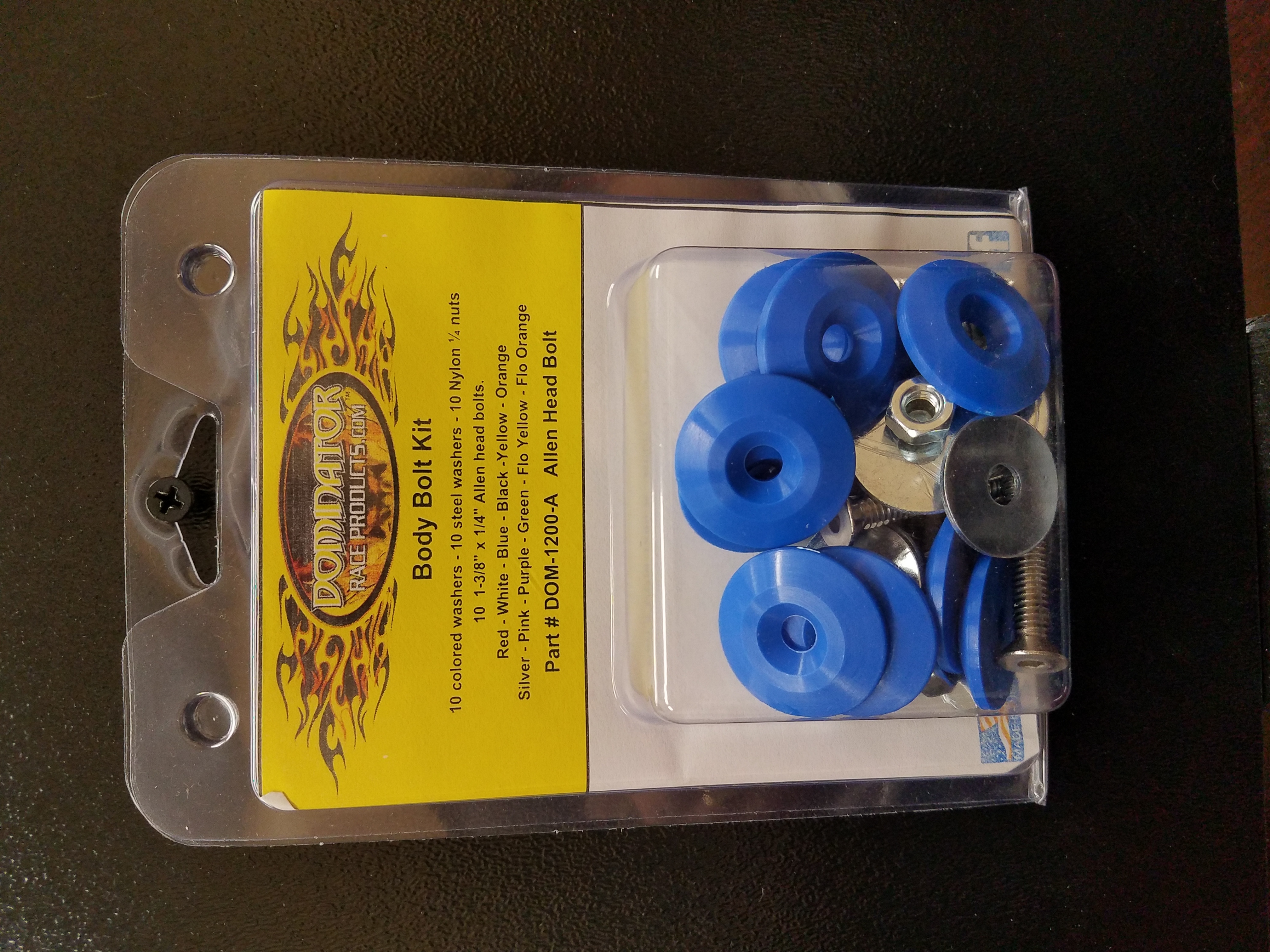 Dominator Racing 1200-A-BL - Body Bolt Kit Blue Allen Head