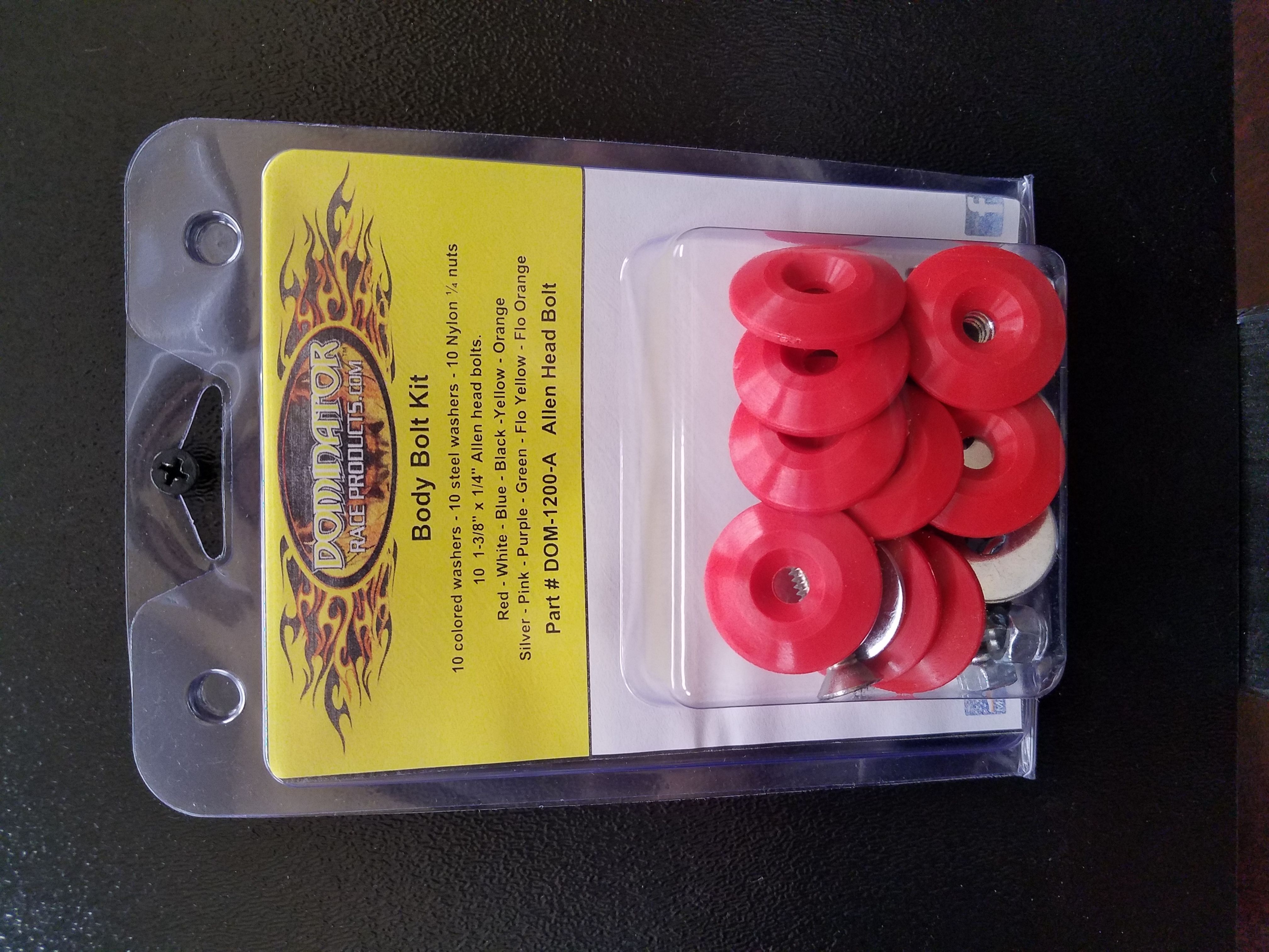 Dominator Racing 1200-A-RD - Body Bolt Kit Red Allen Head