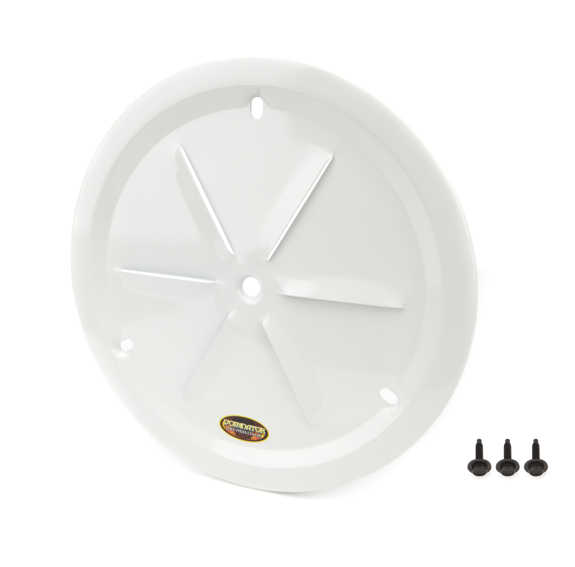 Dominator Racing 1031-B-WH - Wheel Cover Louver Vent Alum Bolt 15in White
