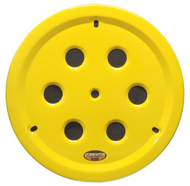 Dominator Racing 1032-B-YE - Wheel Cover Hole Vent Alum Bolt 15in Yellow