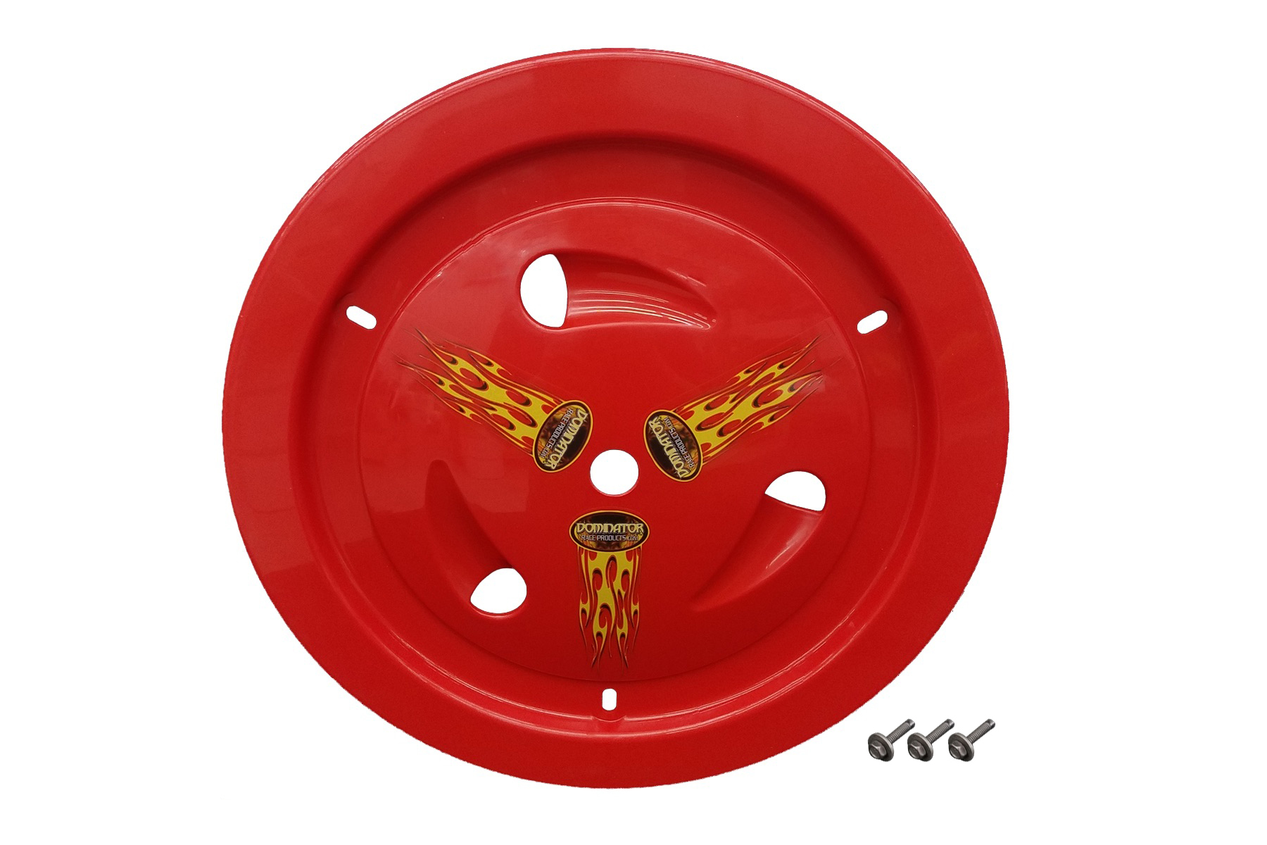 Dominator Racing 1007-B-RD - Wheel Cover Bolt-On Red Real Style