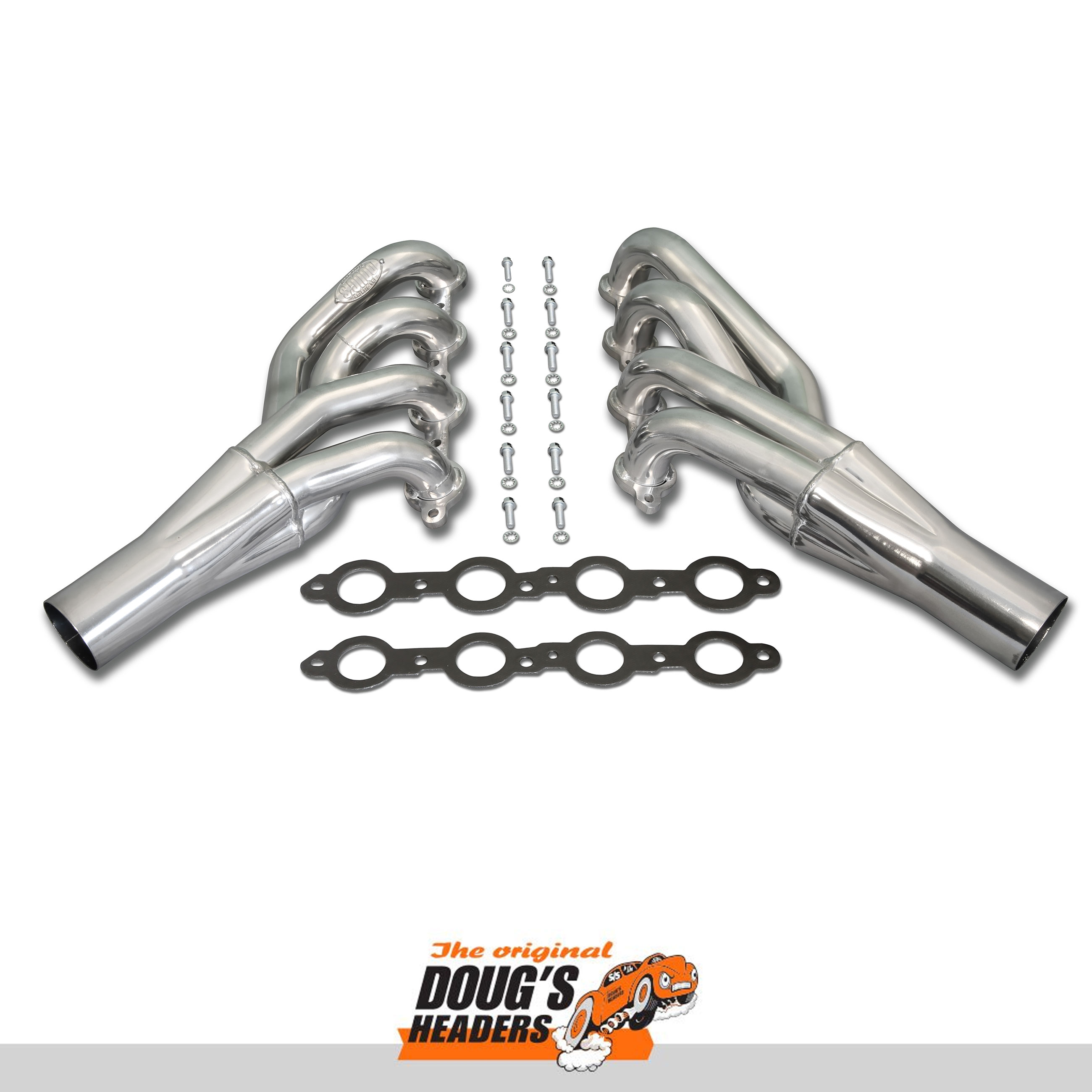 Doug's Headers D3358-B - Doug's Mid Length Header 70-81 GM F Body 4.8-6.2L LS Engine Swap 1 7/8" Primary 3" Collector Black Hi Temp Coated