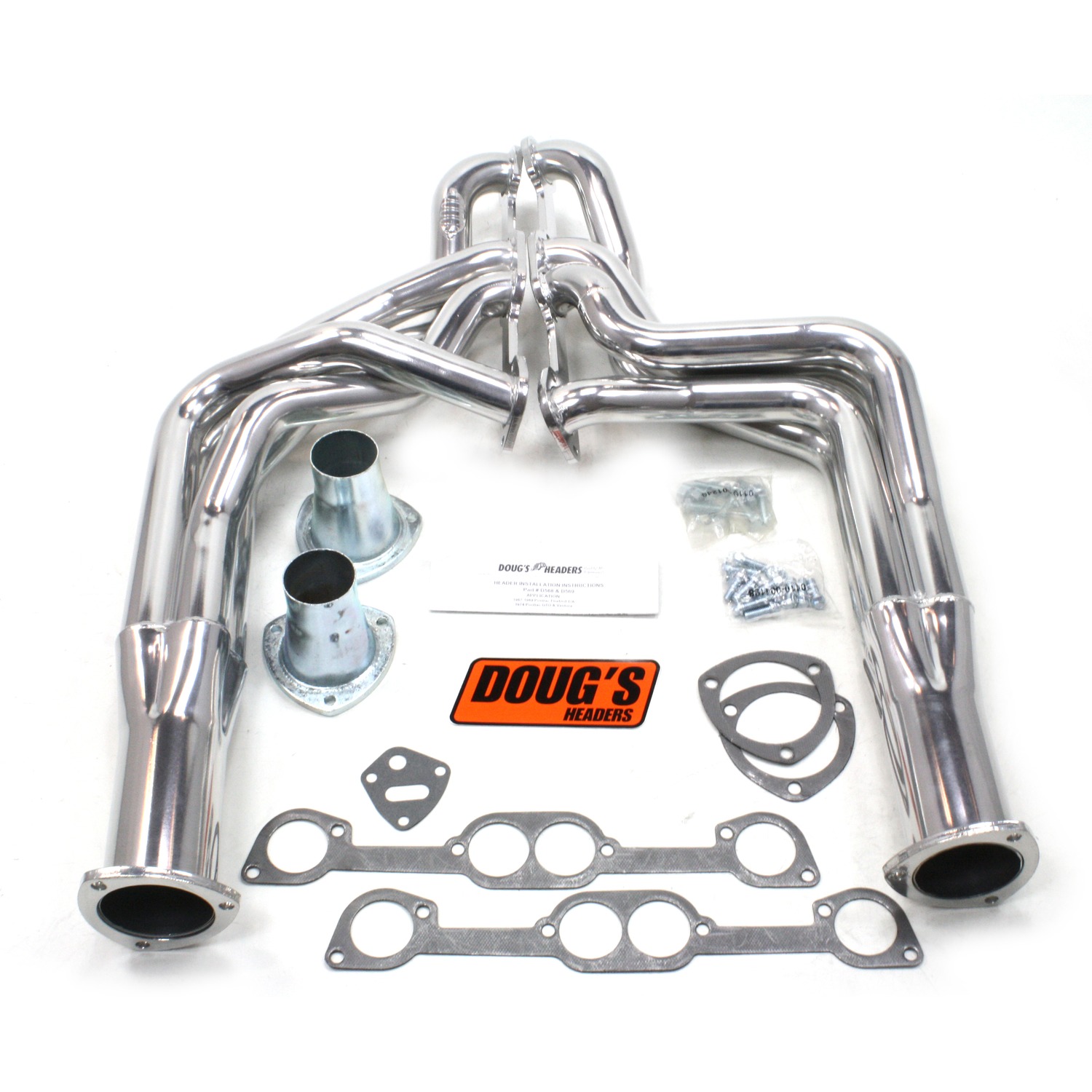 Doug's Headers D568 - 1 7/8" 4-Tube Full Length Header Pontiac Firebird 326-455 67-69 Metallic Ceramic Coating