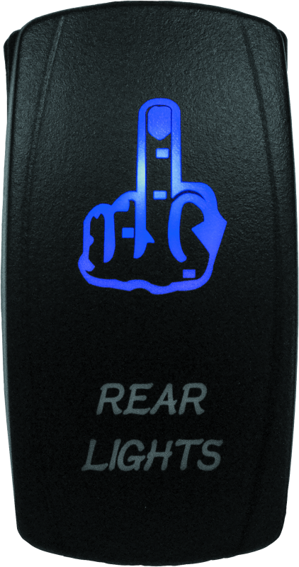 DragonFire Racing 521387 - Lighted Switch Finger Rear Light On/Off Blue