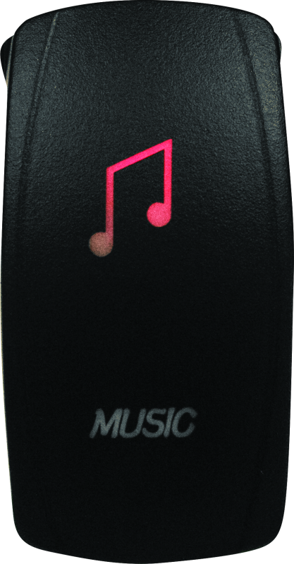 DragonFire Racing 521380 - Lighted Switch Music On/Off Red DragonFire Racing 521380 - Lighted Switch Music On/Off Red