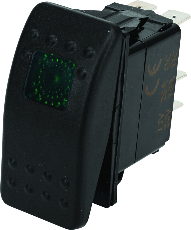 DragonFire Racing 520983 - Lighted Switch On/Off Rocker Switch Green Lite