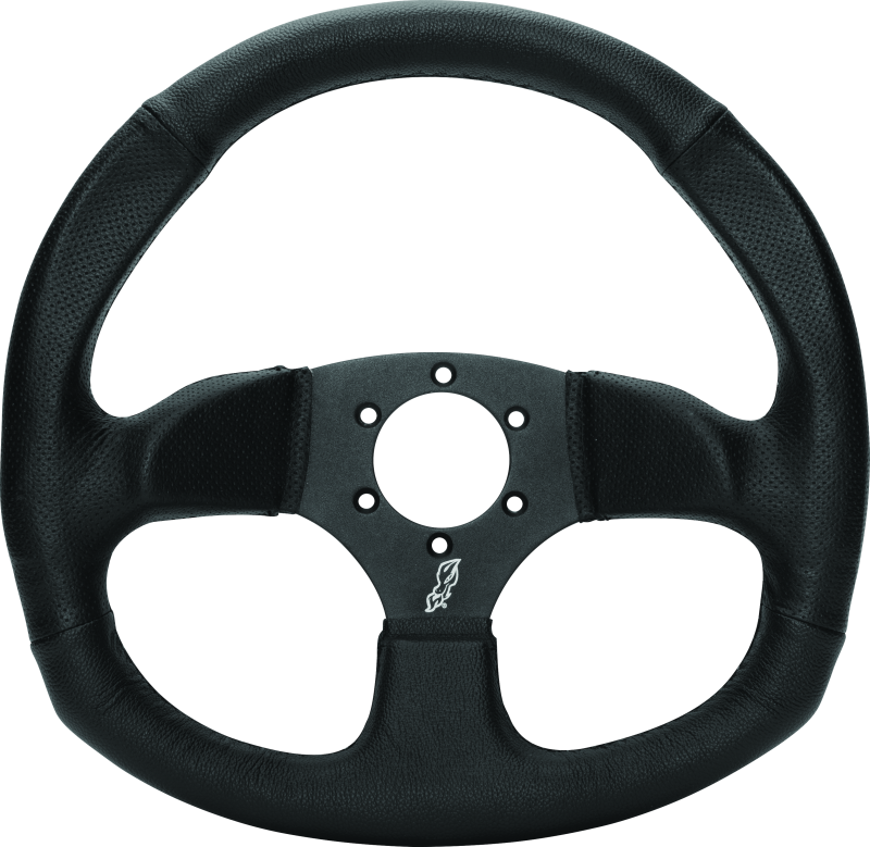 DragonFire Racing 522162 - Steering Wheels - D-Shaped- Vinyl- Iron Series- 0in offset
