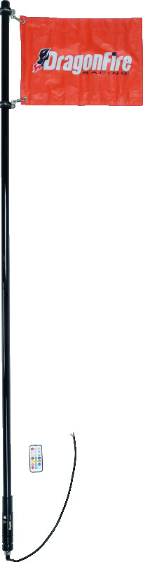 DragonFire Racing 522808 - 6Ft Spiral Led Whip - Smoked